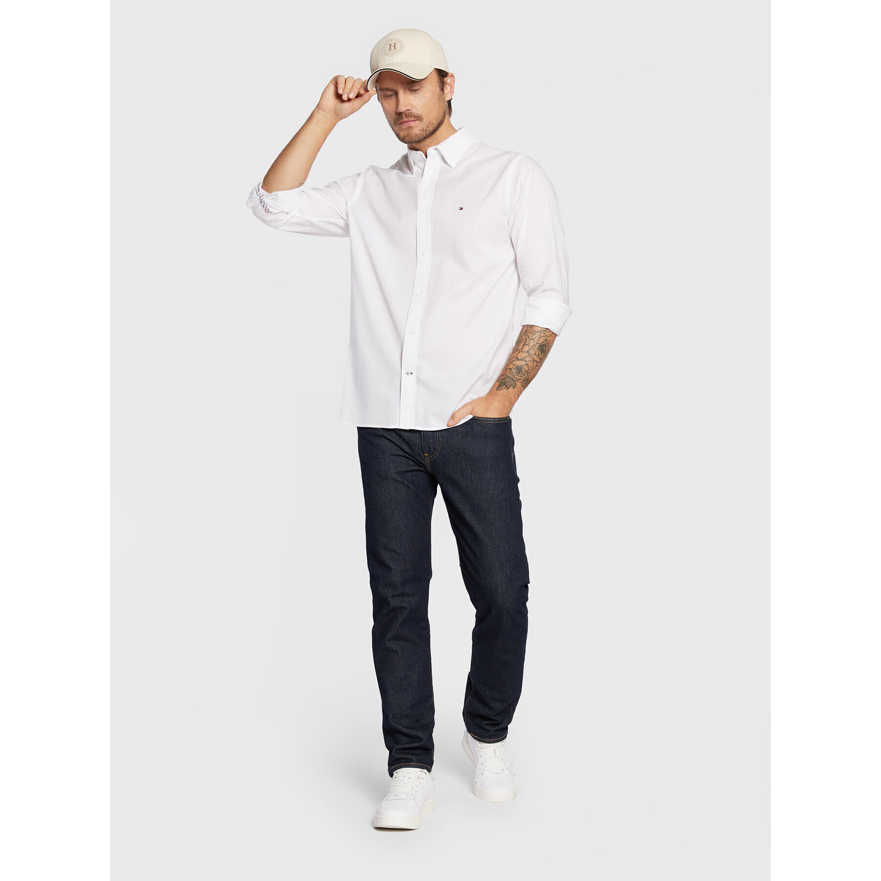 Tommy Hilfiger Košeľa Core Flex Poplin MW0MW25035 Biela Regular Fit - Pepit.sk