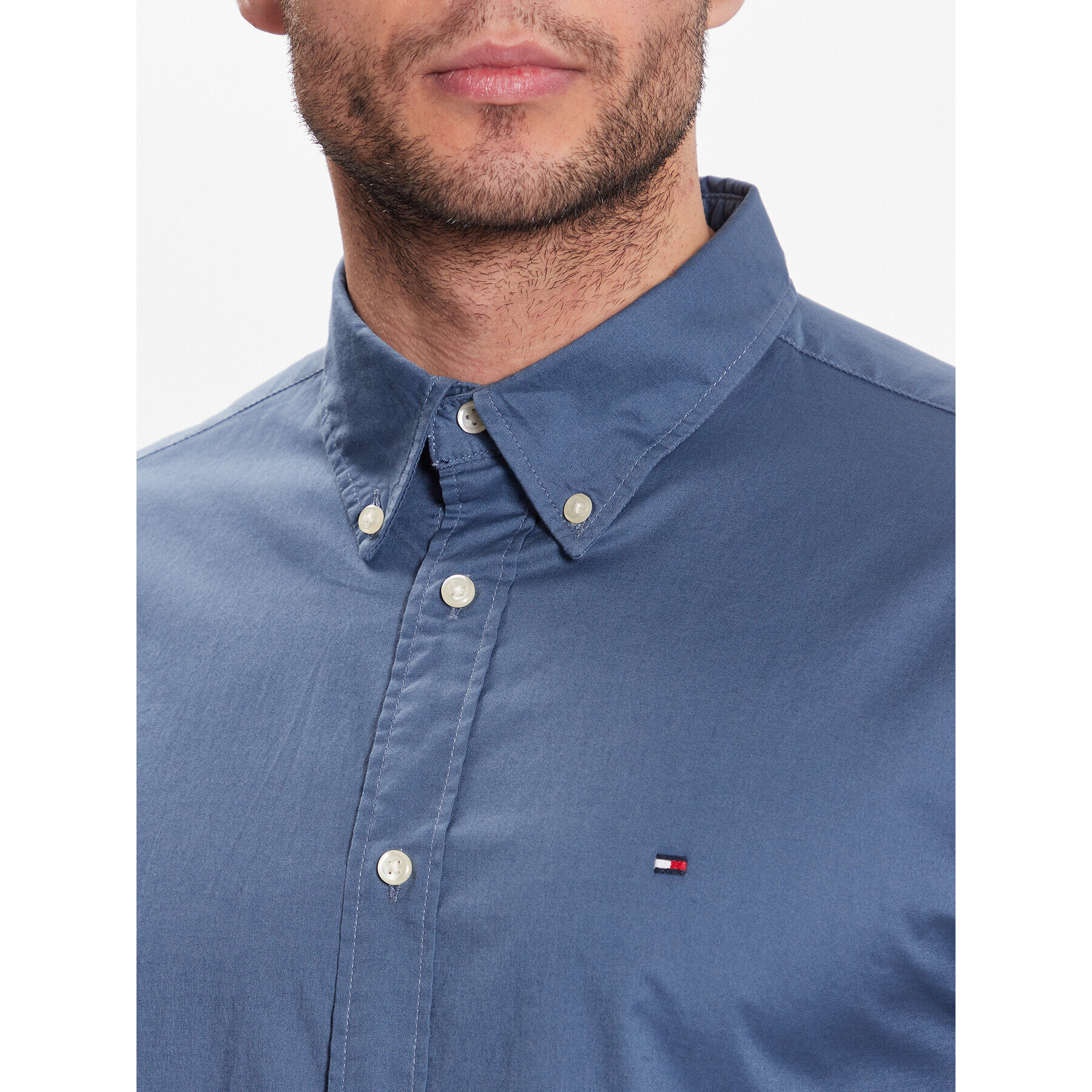 Tommy Hilfiger Košeľa Flex Poplin MW0MW30934 Modrá Regular Fit - Pepit.sk