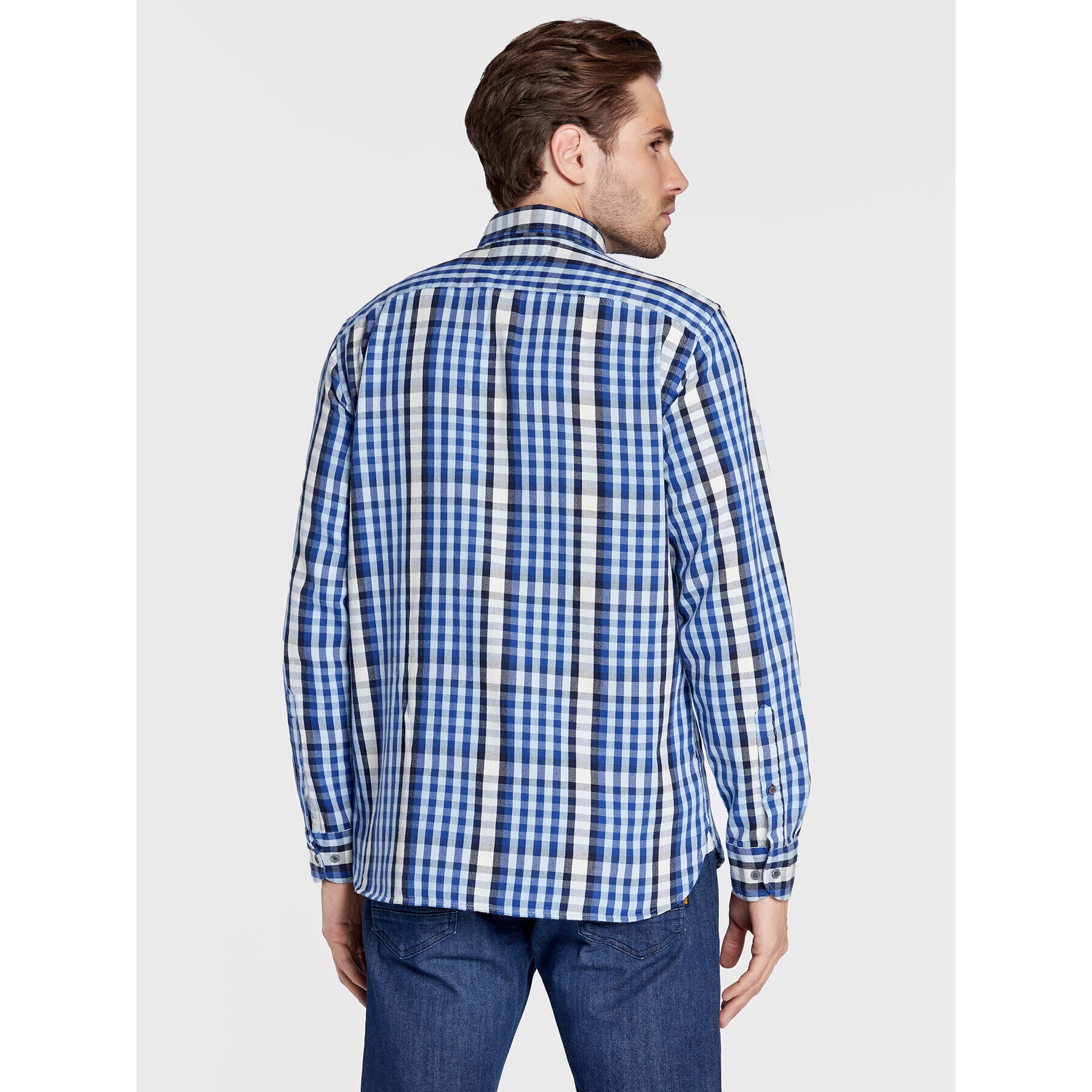 Tommy Hilfiger Košeľa Midscale Flannel MW0MW28348 Modrá Regular Fit - Pepit.sk