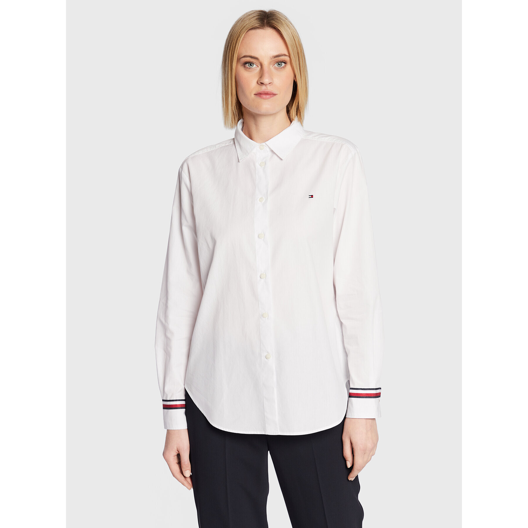 Tommy Hilfiger Košeľa Monica WW0WW34453 Biela Relaxed Fit - Pepit.sk