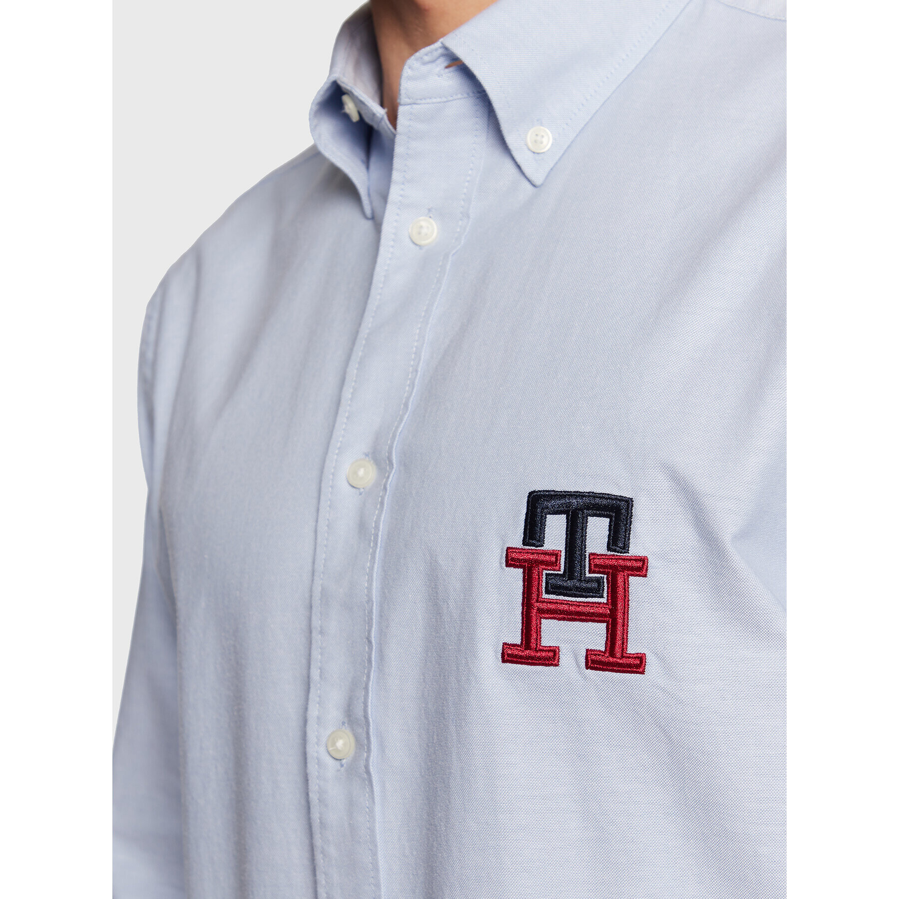 Tommy Hilfiger Košeľa Monogram Oxford MW0MW28430 Modrá Regular Fit - Pepit.sk