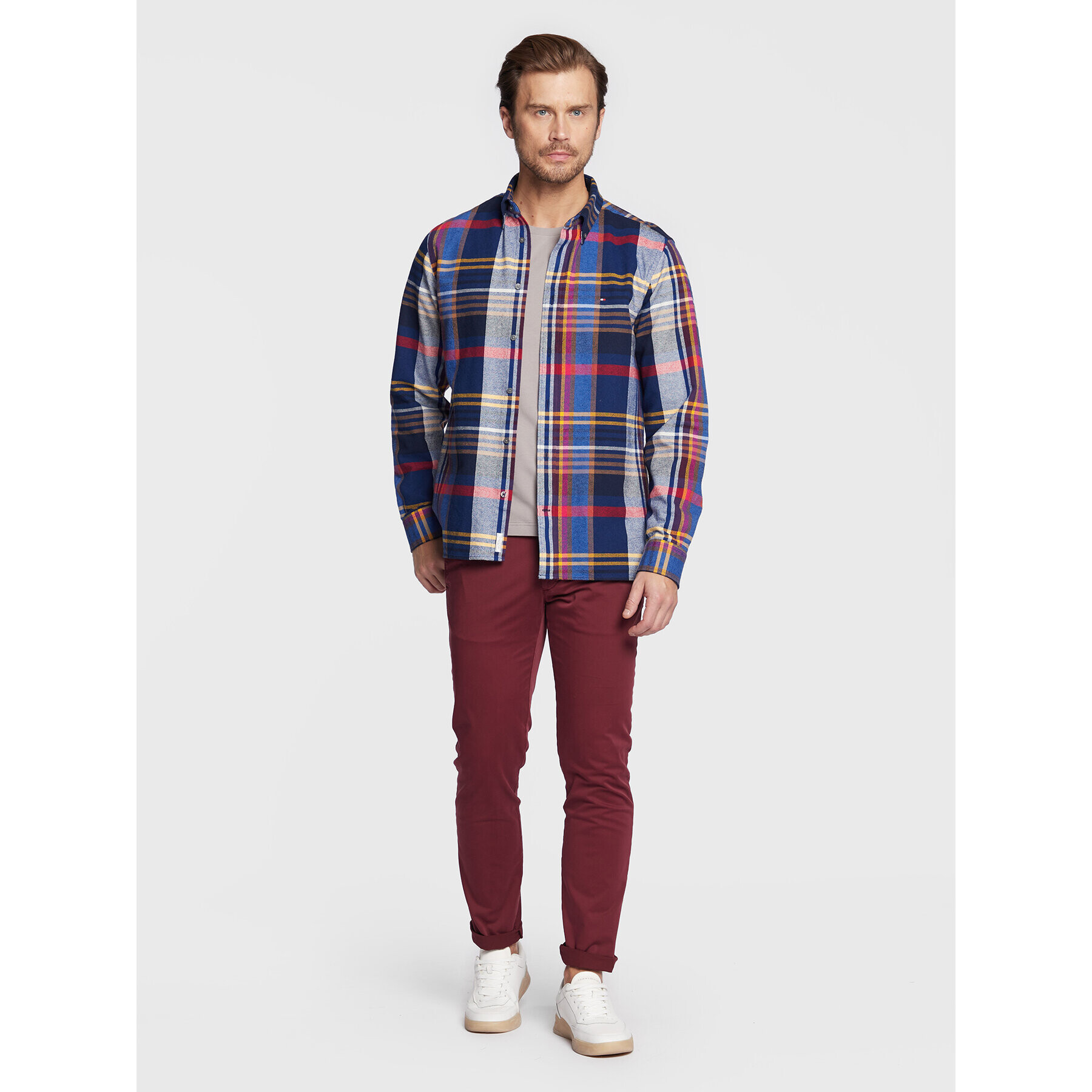 Tommy Hilfiger Košeľa Multi Check MW0MW28354 Farebná Regular Fit - Pepit.sk