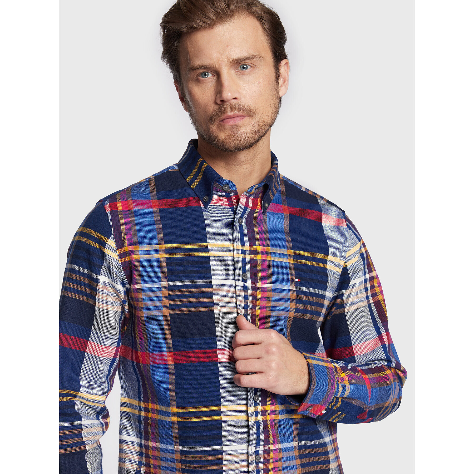 Tommy Hilfiger Košeľa Multi Check MW0MW28354 Farebná Regular Fit - Pepit.sk