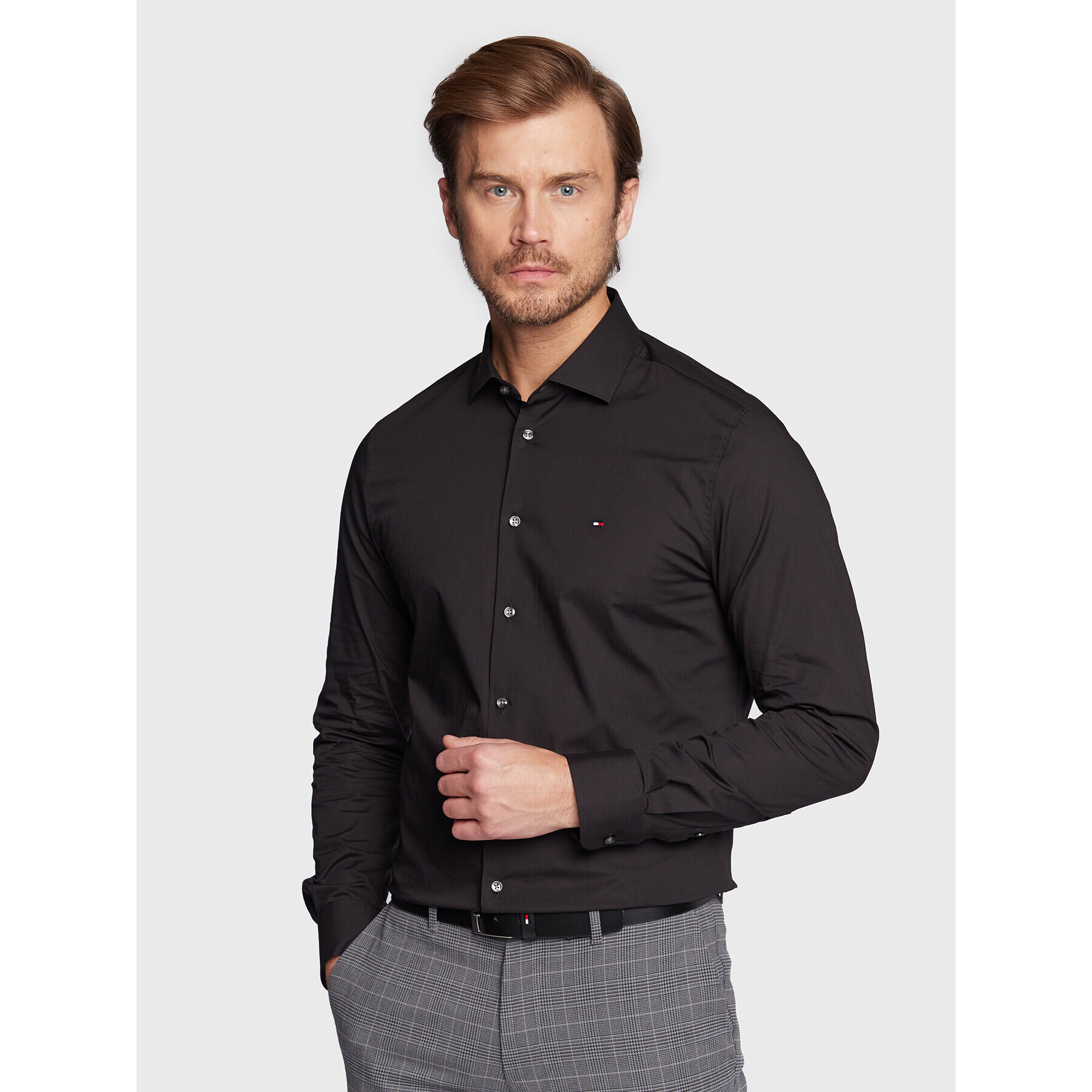 Tommy Hilfiger Košeľa MW0MW25040 Čierna Slim Fit - Pepit.sk