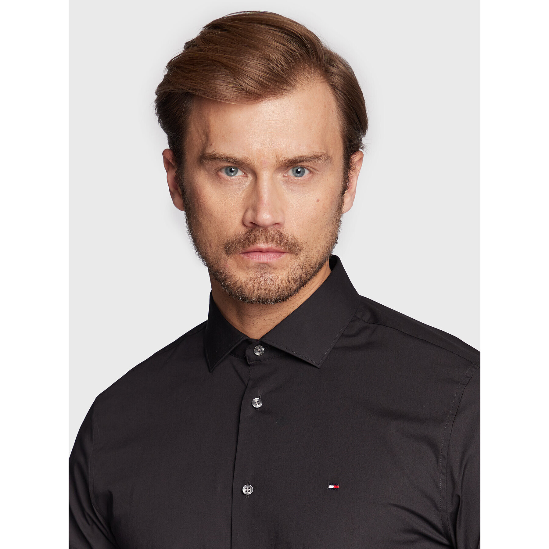 Tommy Hilfiger Košeľa MW0MW25040 Čierna Slim Fit - Pepit.sk