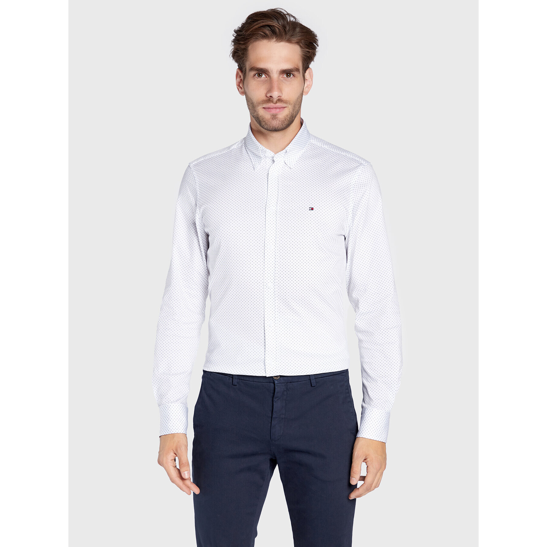 Tommy Hilfiger Košeľa MW0MW28500 Biela Slim Fit - Pepit.sk