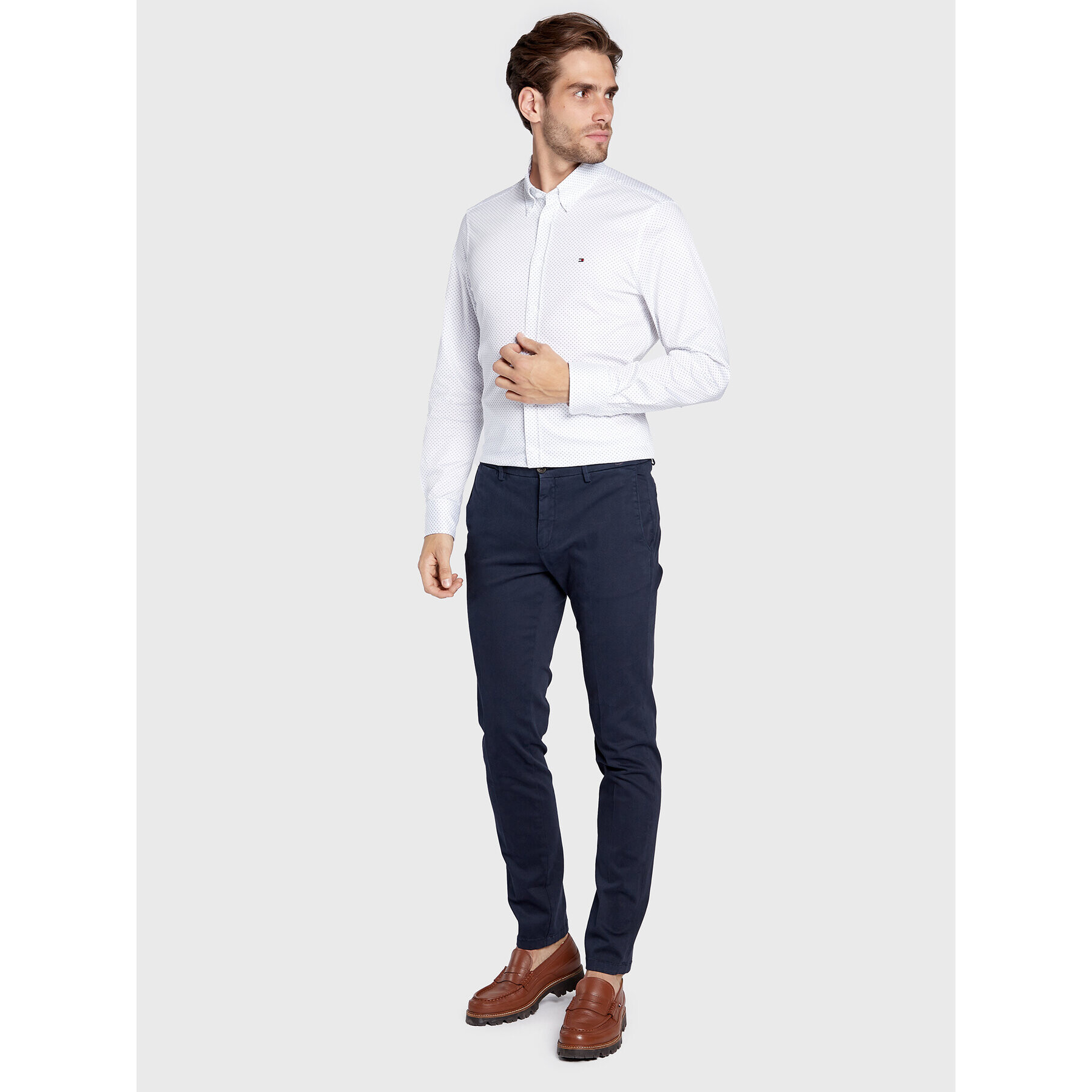 Tommy Hilfiger Košeľa MW0MW28500 Biela Slim Fit - Pepit.sk