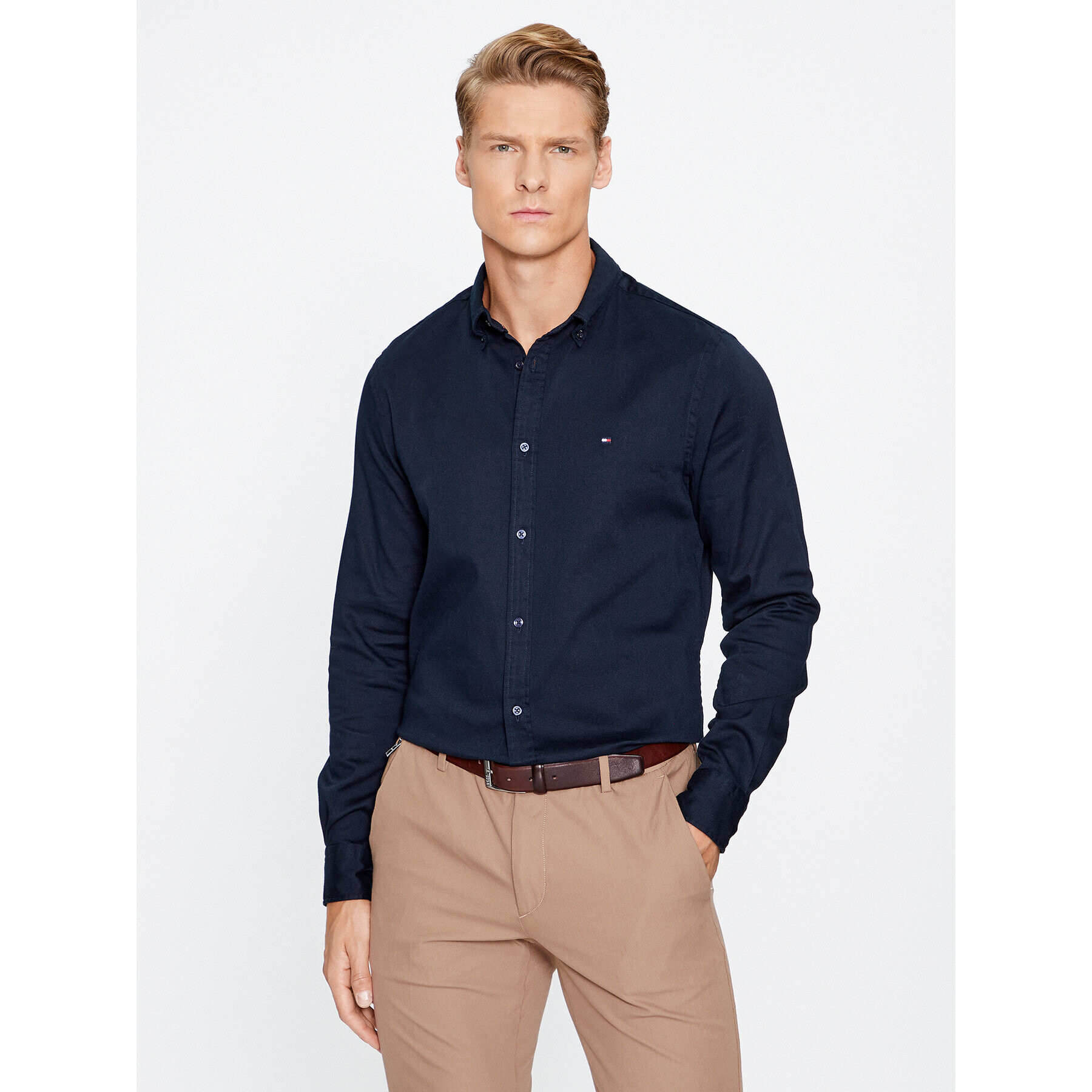 Tommy Hilfiger Košeľa MW0MW29970 Tmavomodrá Slim Fit - Pepit.sk