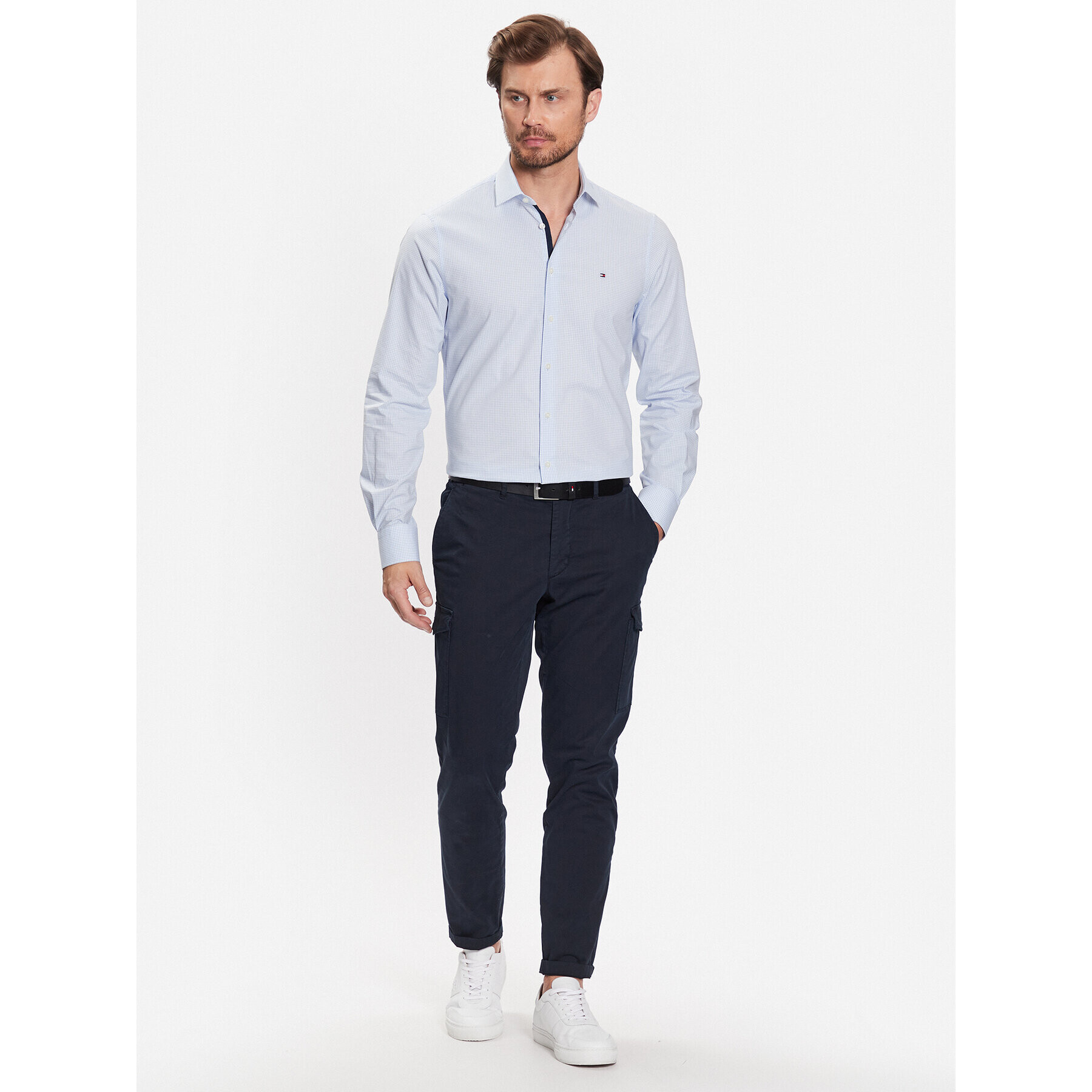 Tommy Hilfiger Košeľa MW0MW31845 Modrá Slim Fit - Pepit.sk