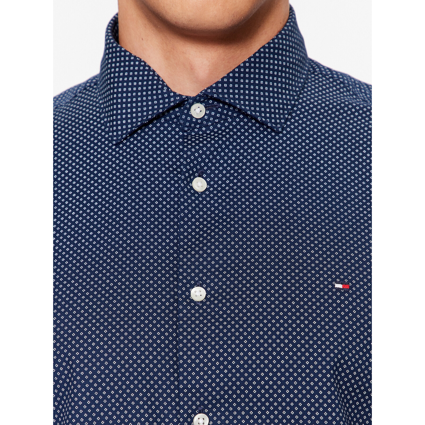 Tommy Hilfiger Košeľa MW0MW32857 Modrá Slim Fit - Pepit.sk