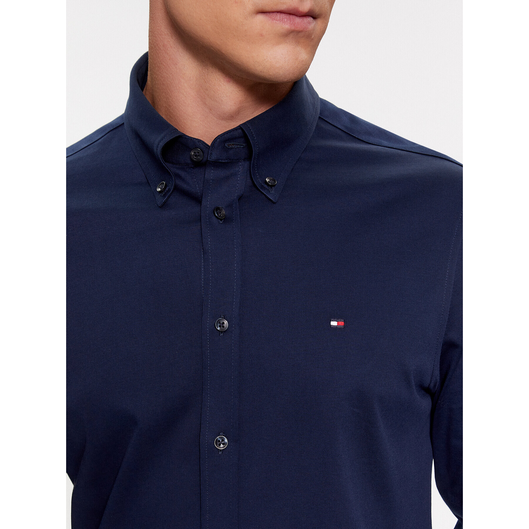 Tommy Hilfiger Košeľa MW0MW32906 Tmavomodrá Slim Fit - Pepit.sk