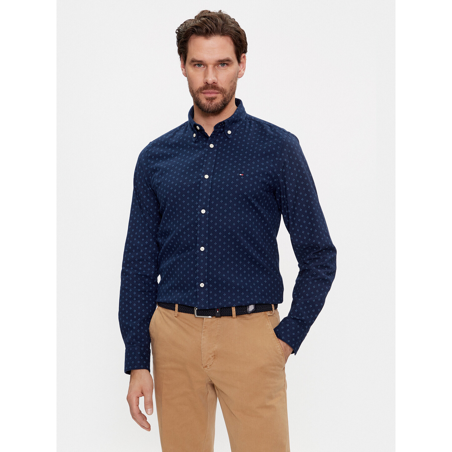 Tommy Hilfiger Košeľa MW0MW33306 Tmavomodrá Slim Fit - Pepit.sk