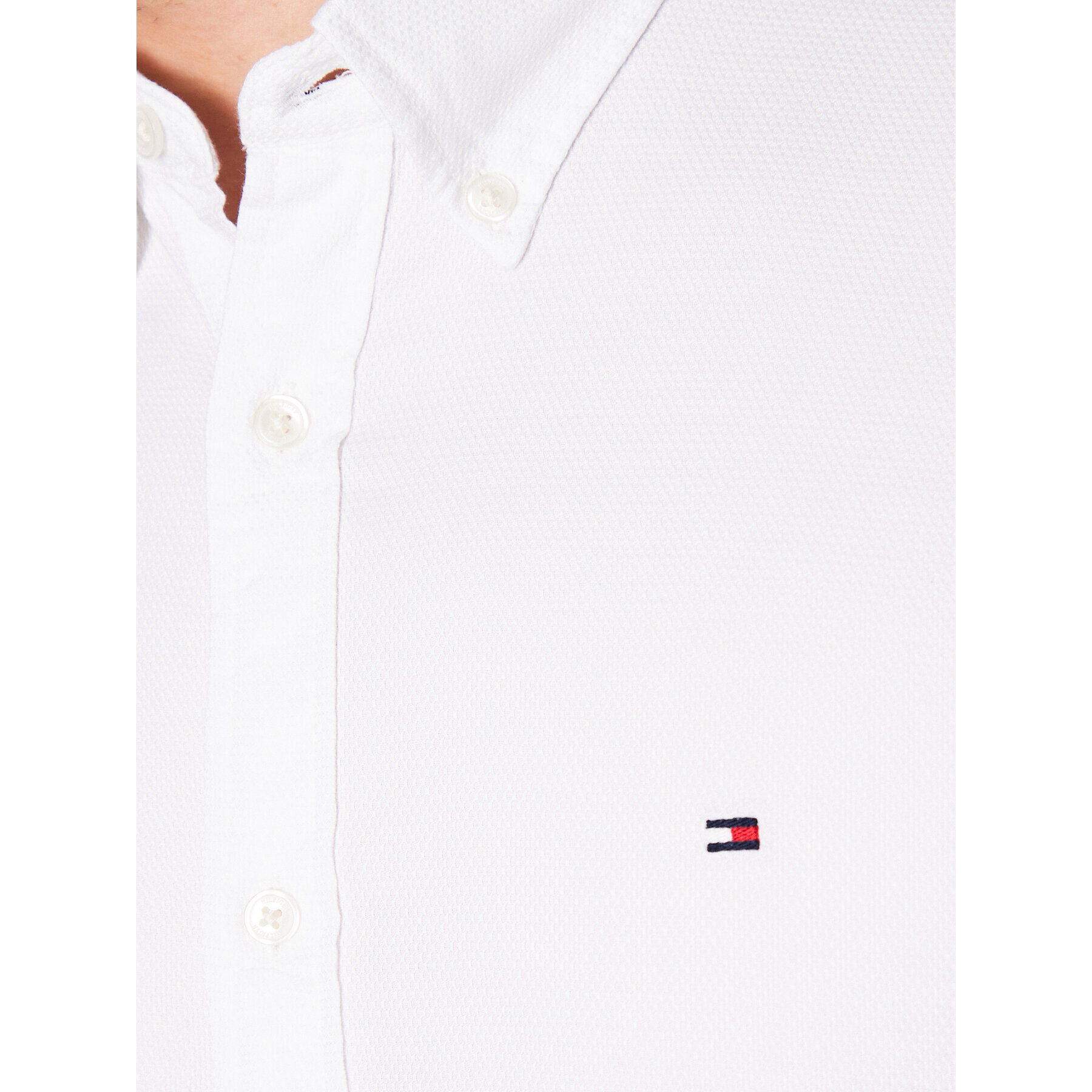 Tommy Hilfiger Košeľa Natural MW0MW30687 Biela Slim Fit - Pepit.sk