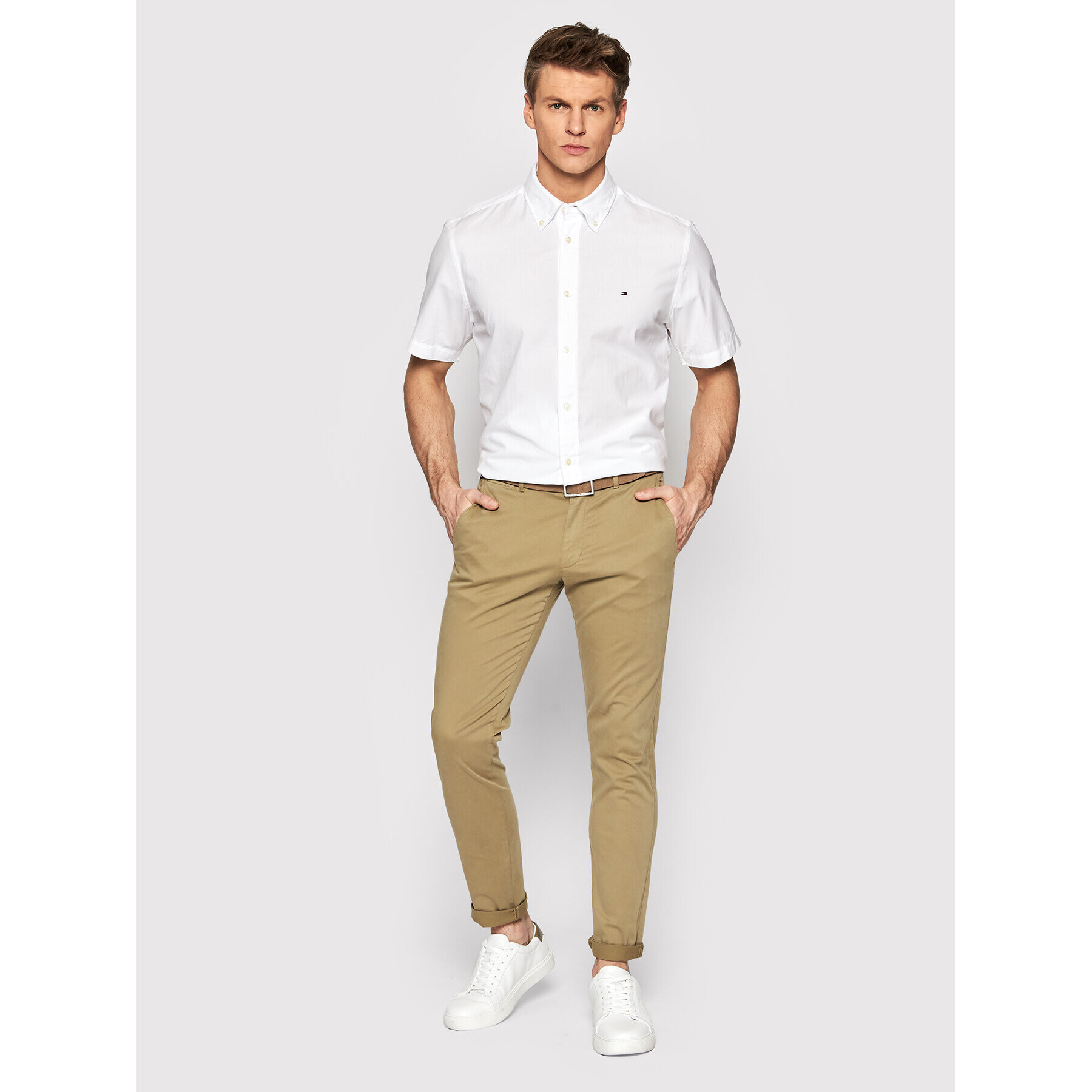 Tommy Hilfiger Košeľa Natural Soft Poplin MW0MW25105 Biela Regular Fit - Pepit.sk