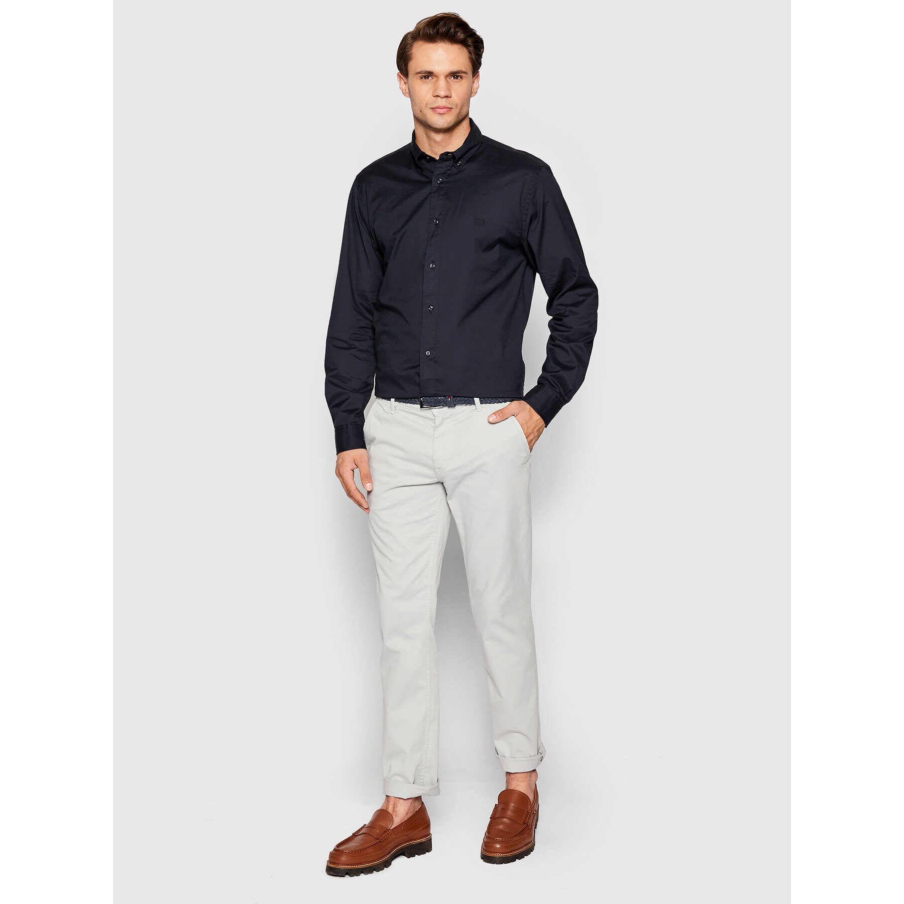 Tommy Hilfiger Košeľa Natural Soft Poplin MW0MW26394 Tmavomodrá Regular Fit - Pepit.sk