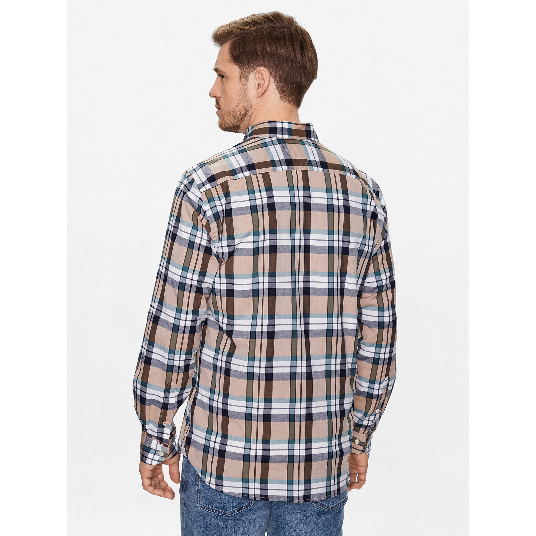 Tommy Hilfiger Košeľa Natural Soft Tartan MW0MW30683 Farebná Regular Fit - Pepit.sk