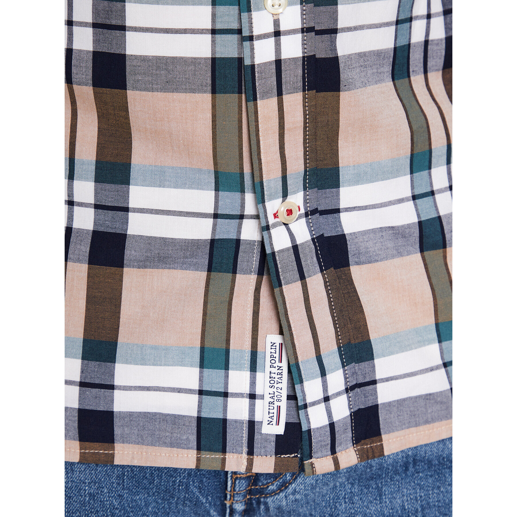 Tommy Hilfiger Košeľa Natural Soft Tartan MW0MW30683 Farebná Regular Fit - Pepit.sk