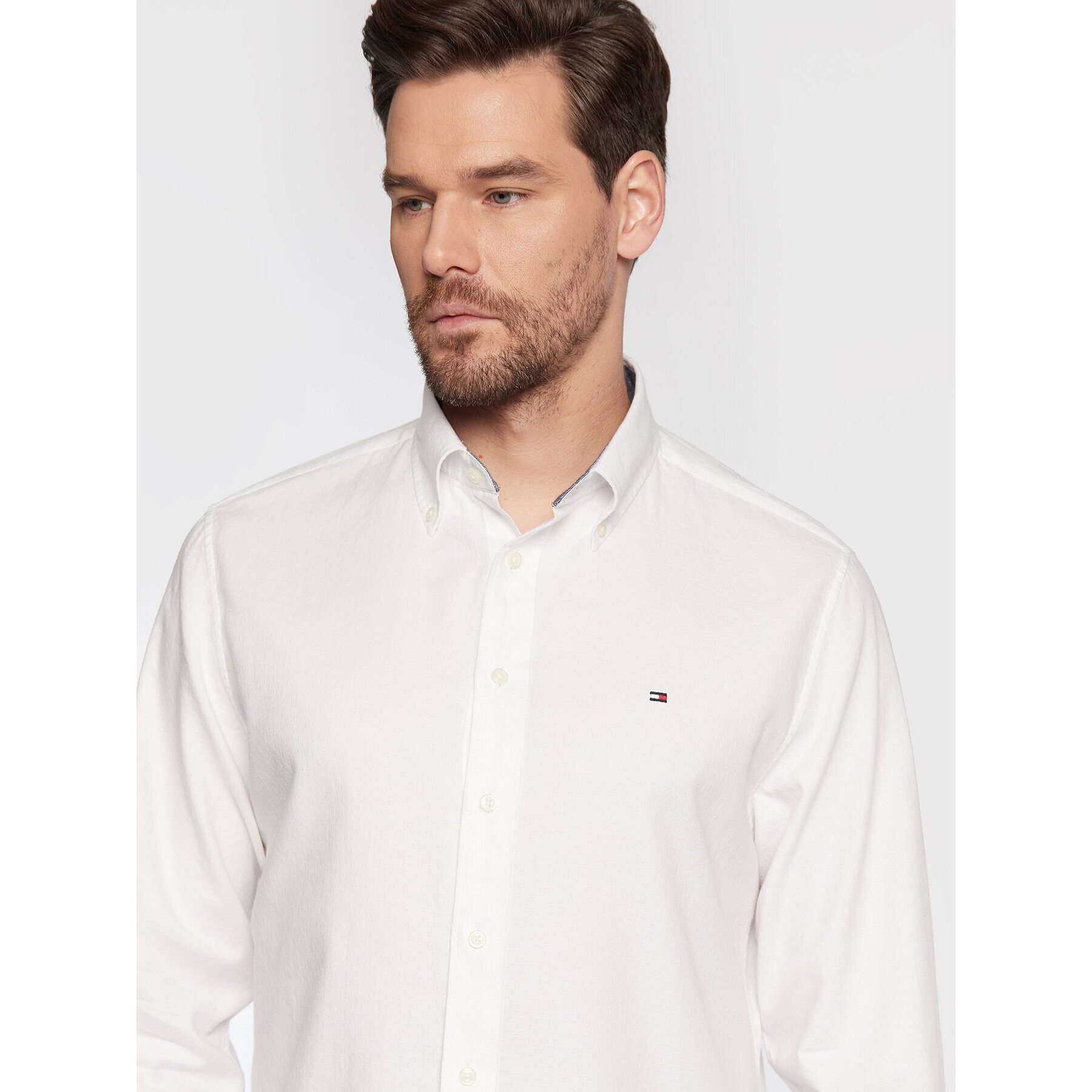 Tommy Hilfiger Košeľa Oxford Dobby MW0MW28316 Biela Regular Fit - Pepit.sk