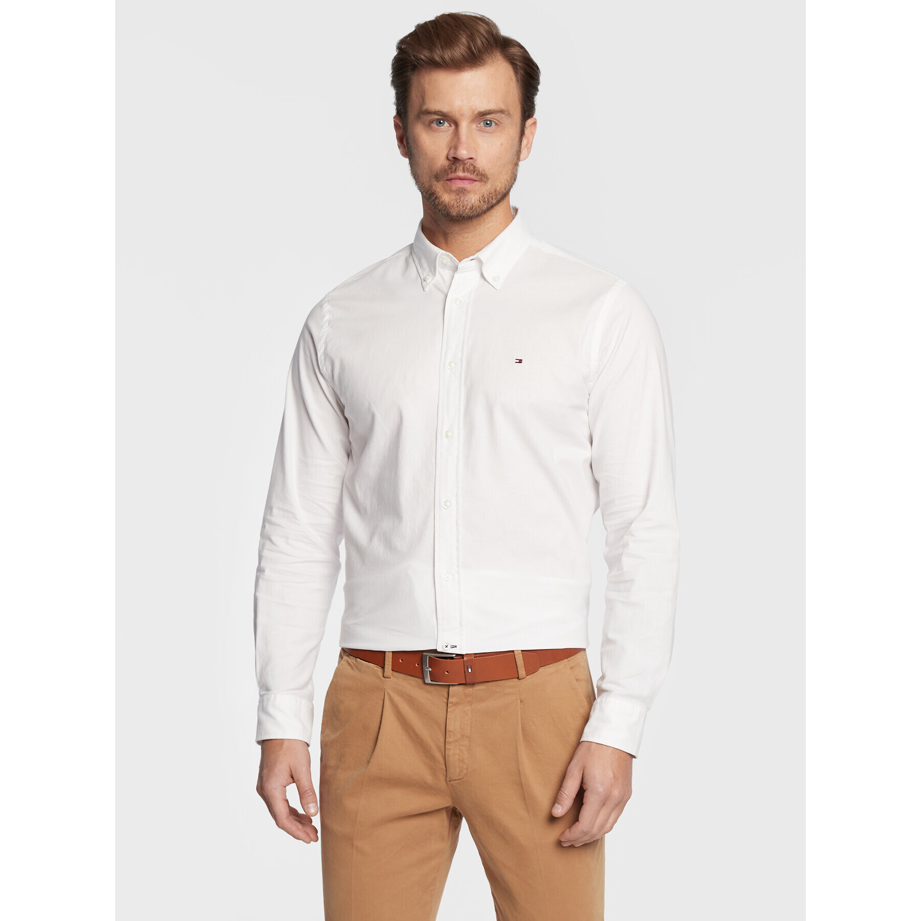 Tommy Hilfiger Košeľa Oxford MW0MW25037 Biela Regular Fit - Pepit.sk