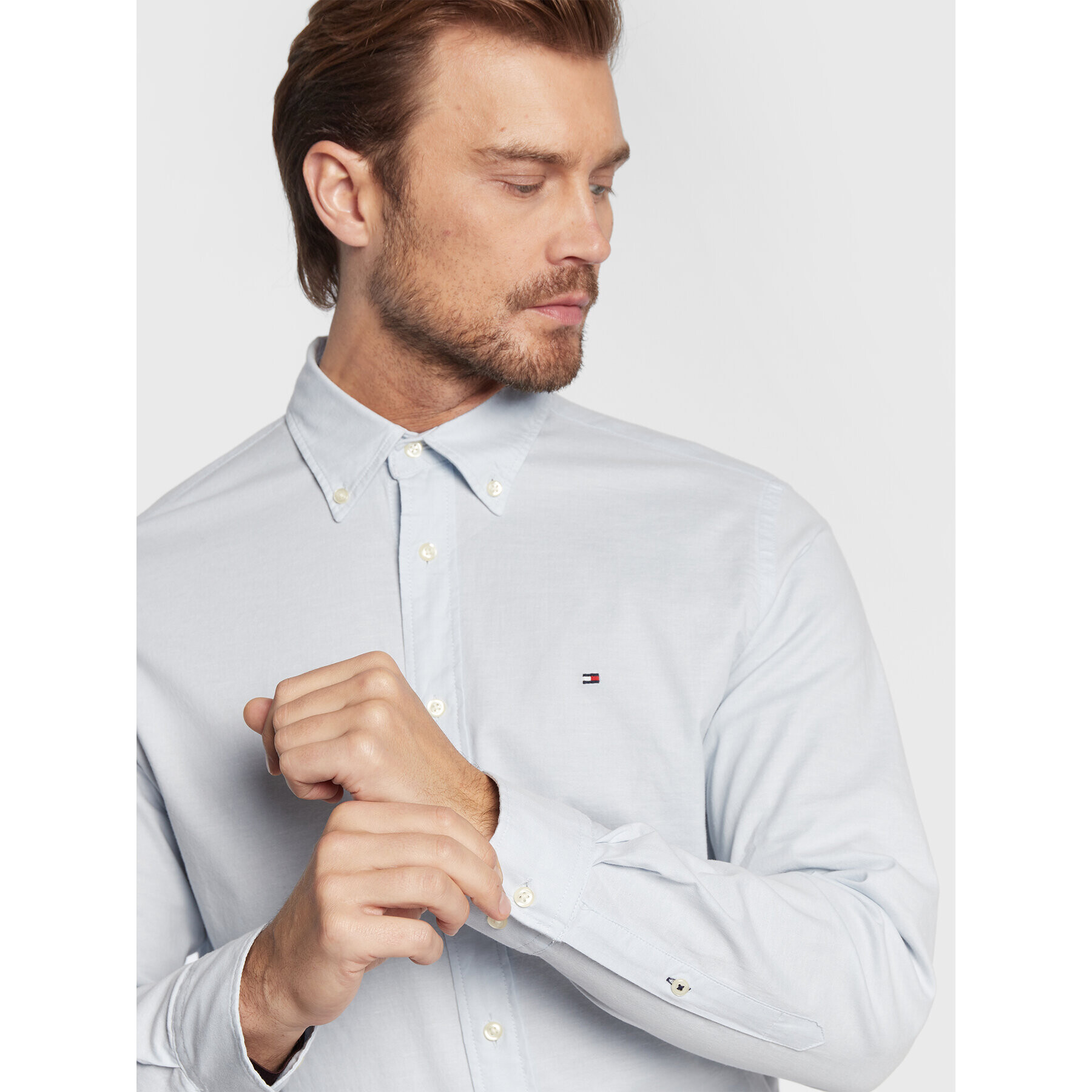 Tommy Hilfiger Košeľa Oxford MW0MW25037 Modrá Regular Fit - Pepit.sk