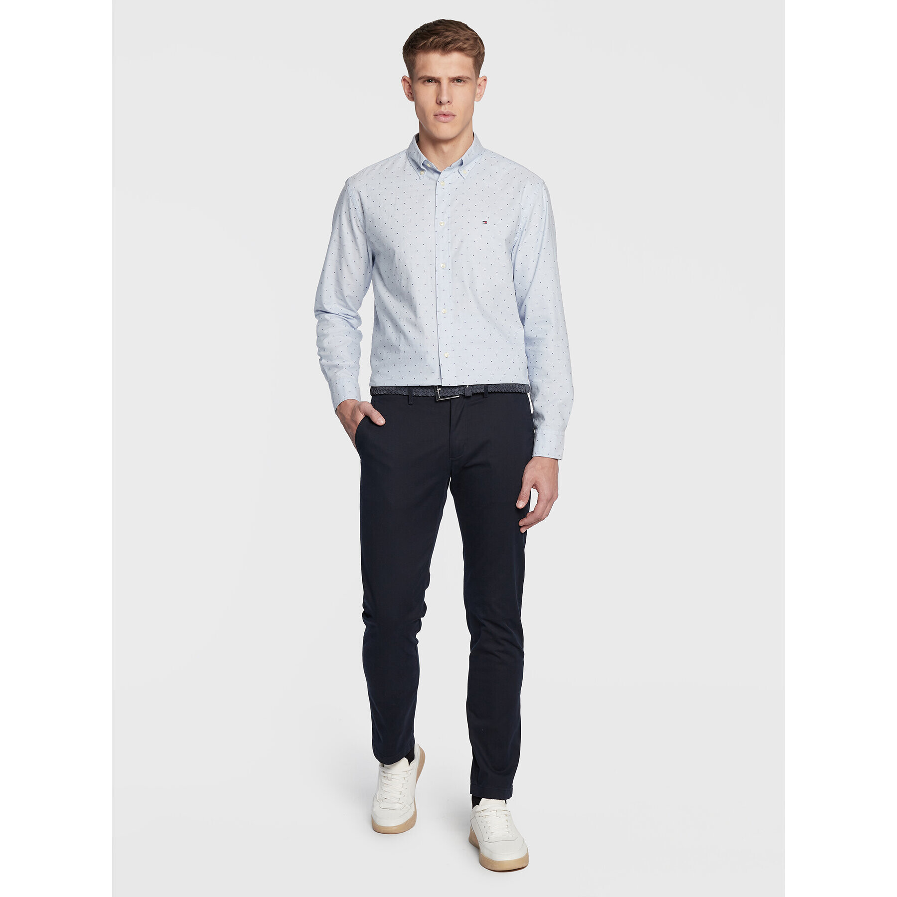 Tommy Hilfiger Košeľa Oxford MW0MW28325 Modrá Casual Fit - Pepit.sk