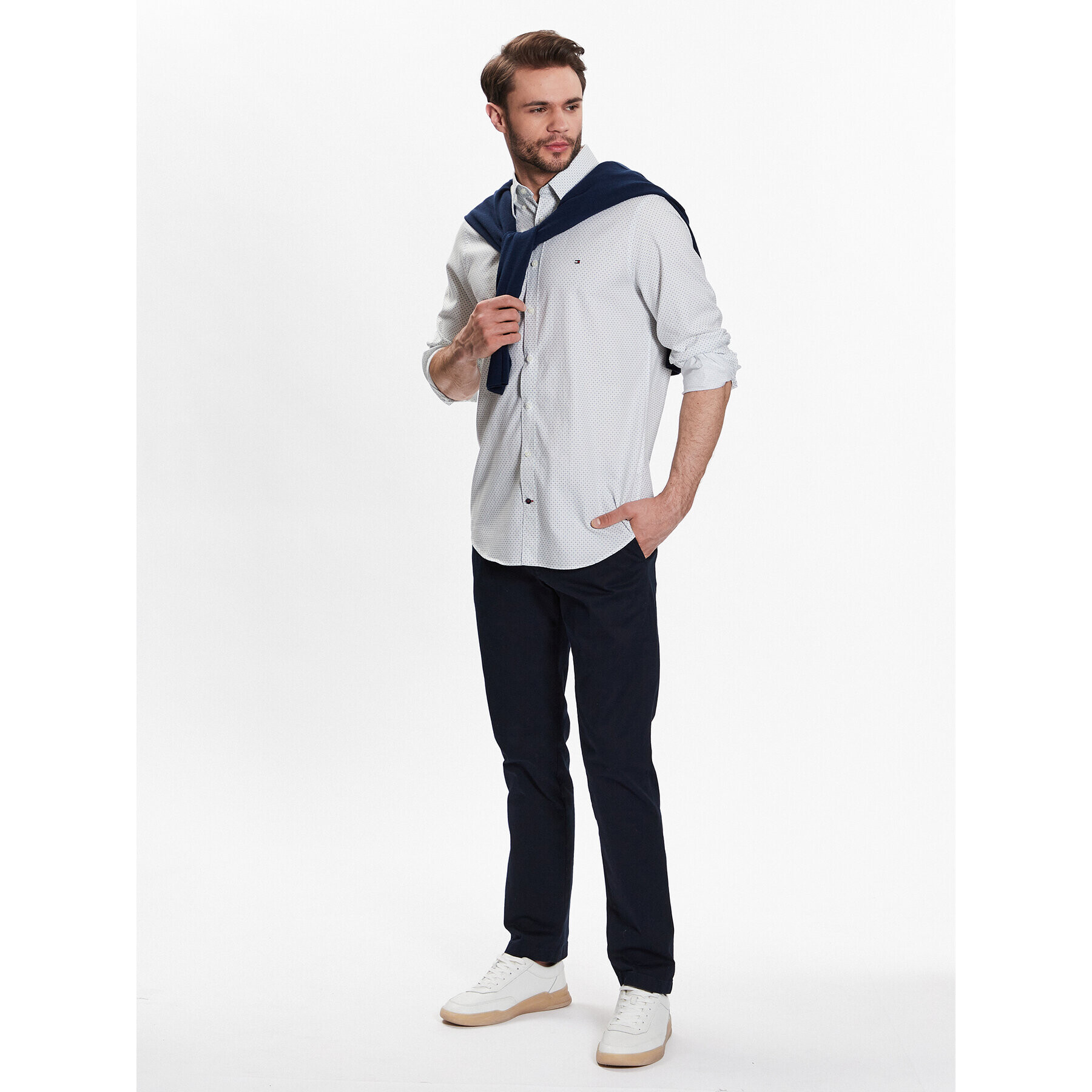 Tommy Hilfiger Košeľa Oxford MW0MW30634 Zelená Slim Fit - Pepit.sk