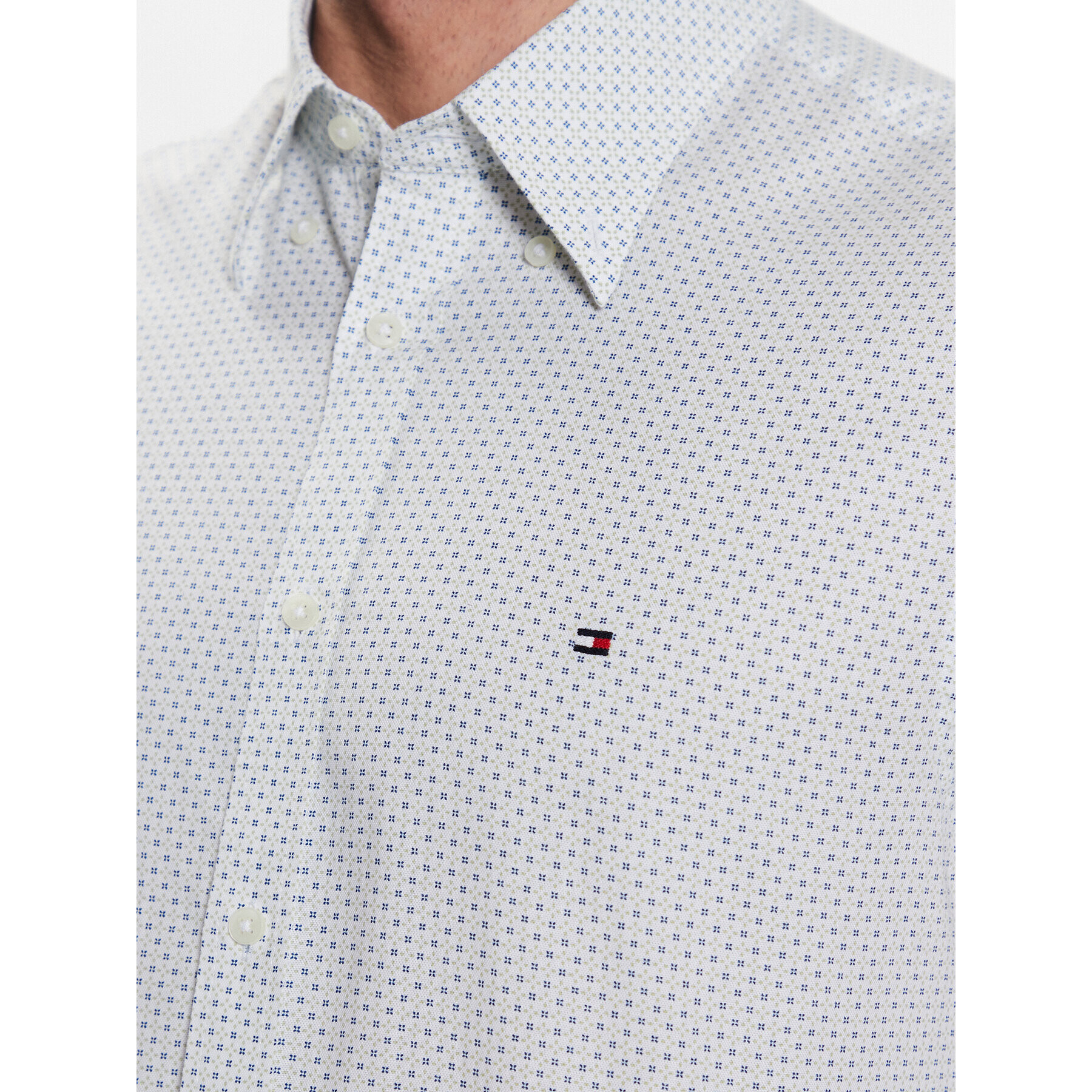 Tommy Hilfiger Košeľa Oxford MW0MW30634 Zelená Slim Fit - Pepit.sk