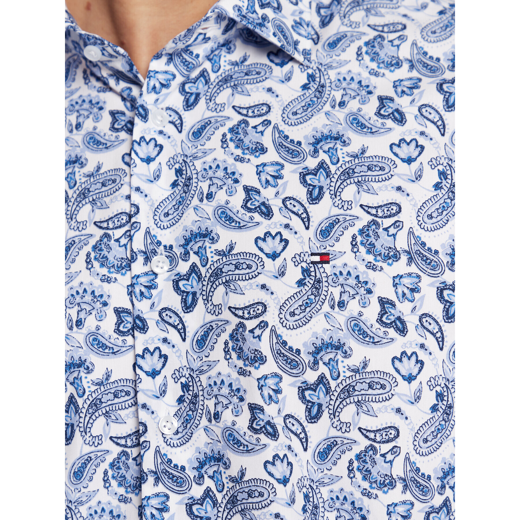 Tommy Hilfiger Košeľa Paisley Print MW0MW28498 Modrá Regular Fit - Pepit.sk