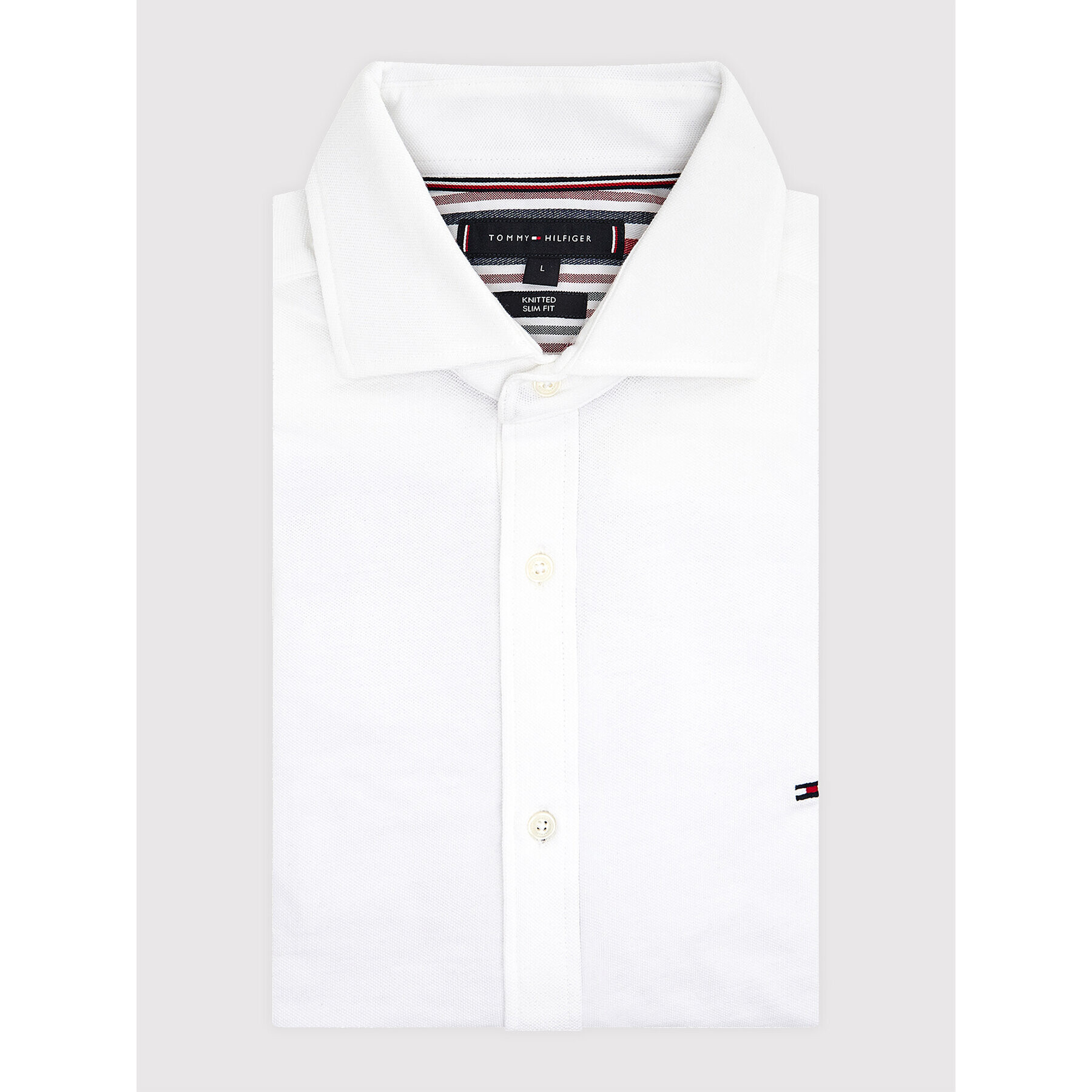 Tommy Hilfiger Košeľa Solid MW0MW17641 Biela Slim Fit - Pepit.sk