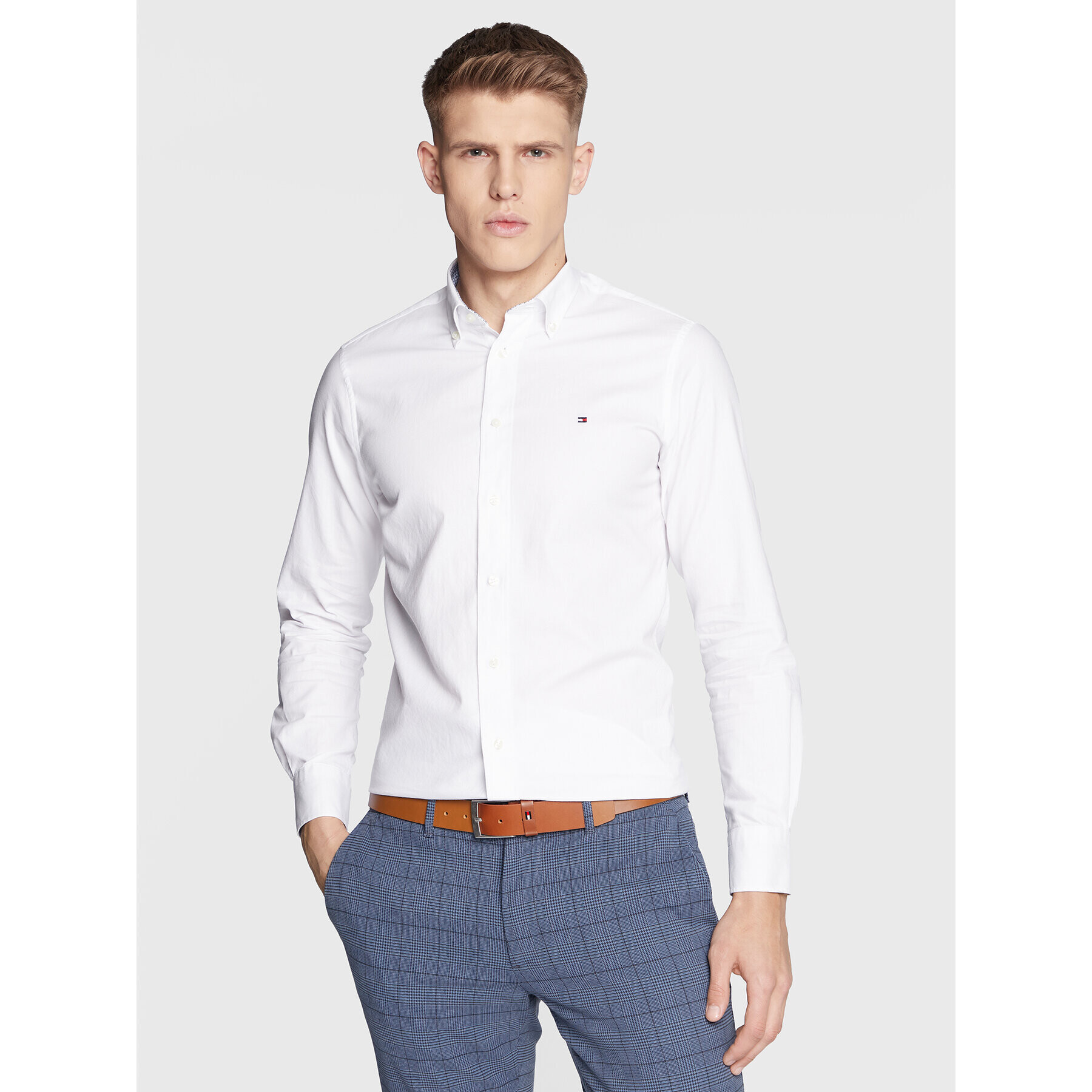 Tommy Hilfiger Košeľa Solid Oxford MW0MW29143 Biela Regular Fit - Pepit.sk