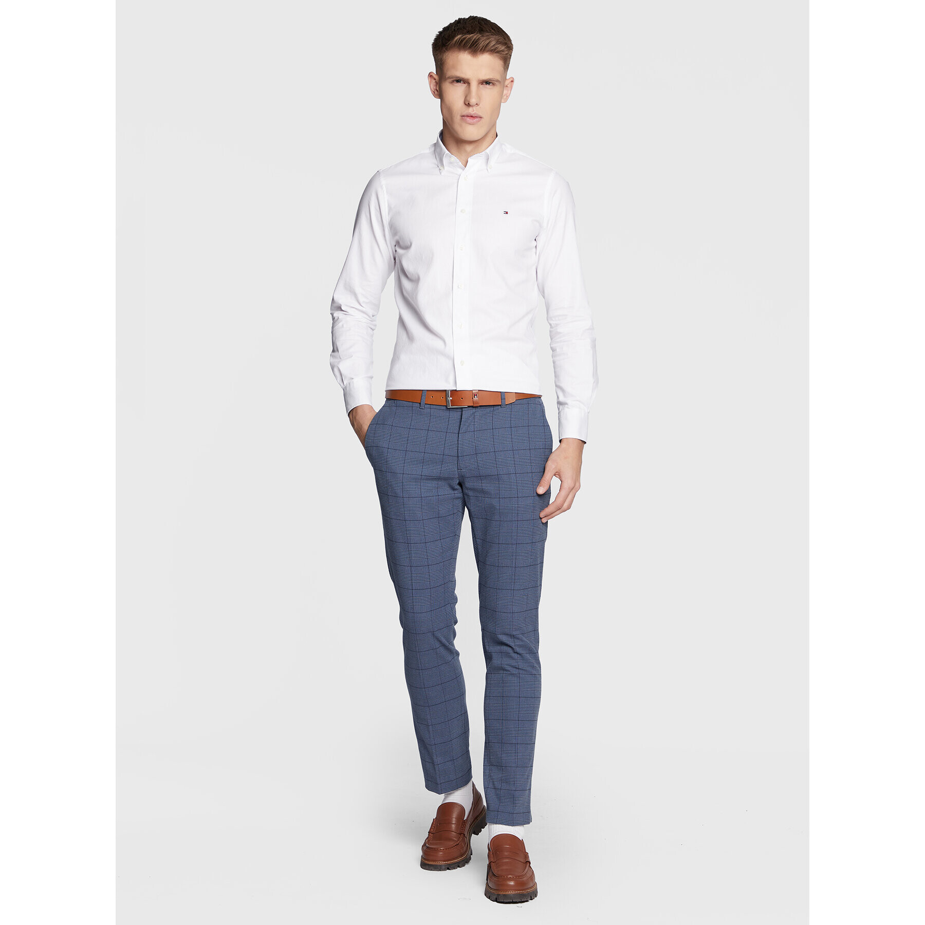 Tommy Hilfiger Košeľa Solid Oxford MW0MW29143 Biela Regular Fit - Pepit.sk