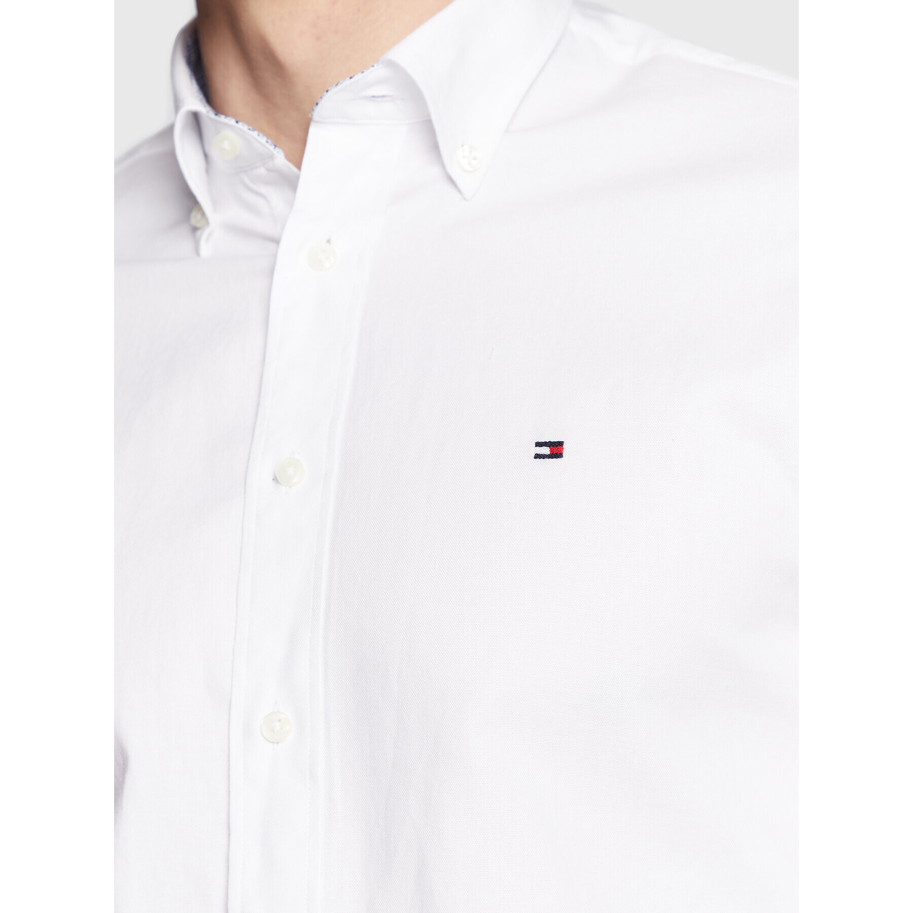 Tommy Hilfiger Košeľa Solid Oxford MW0MW29143 Biela Regular Fit - Pepit.sk