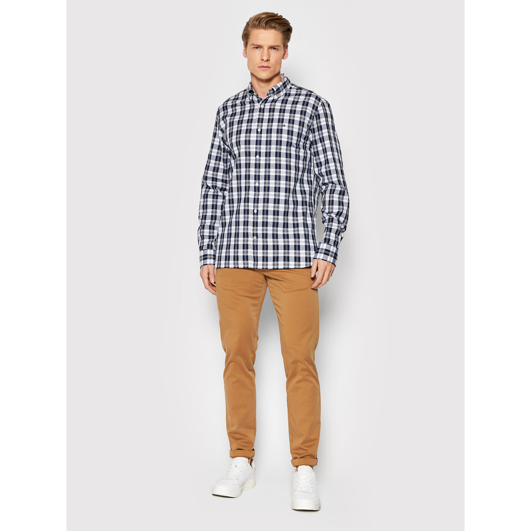 Tommy Hilfiger Košeľa Textured Check MW0MW21643 Farebná Regular Fit - Pepit.sk