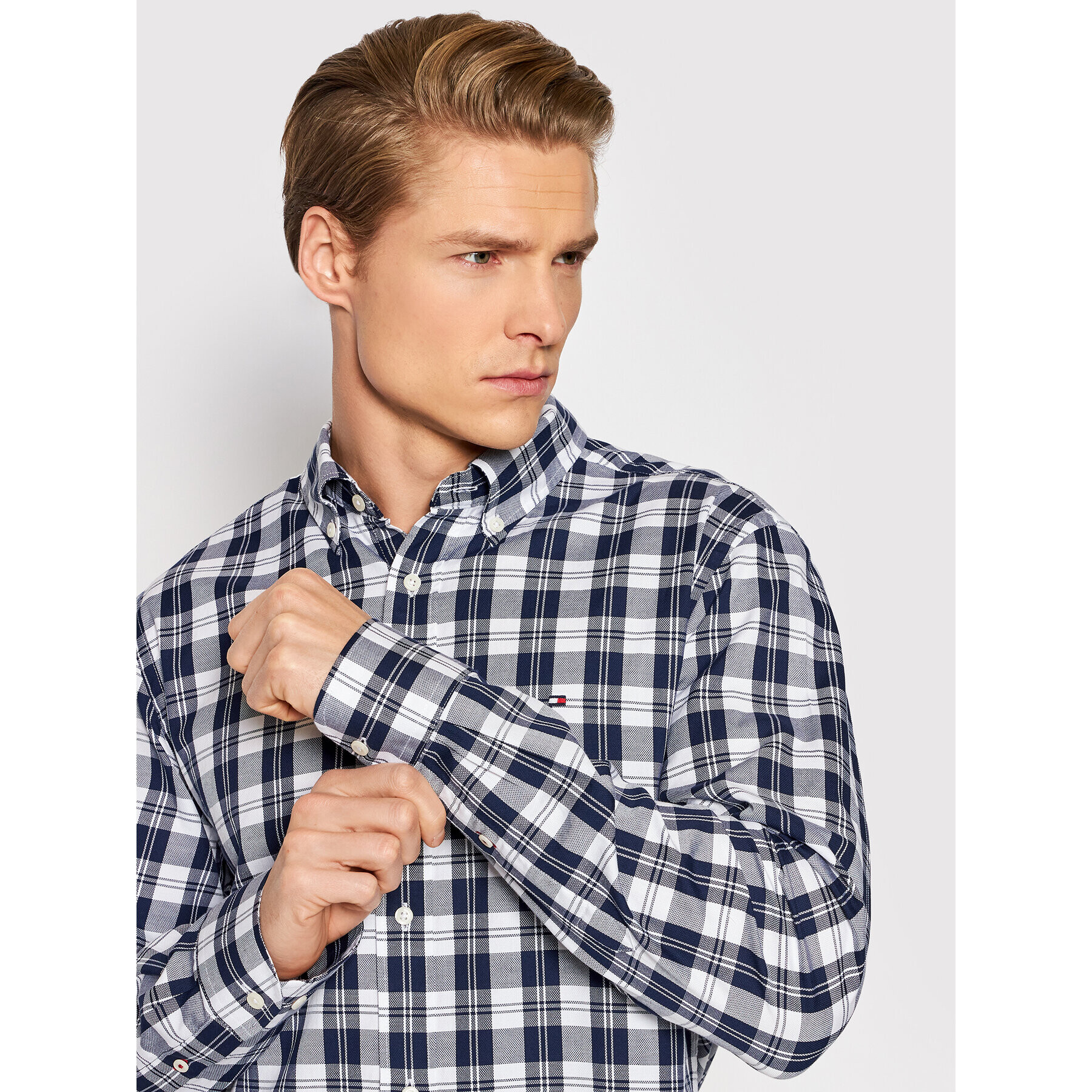 Tommy Hilfiger Košeľa Textured Check MW0MW21643 Farebná Regular Fit - Pepit.sk