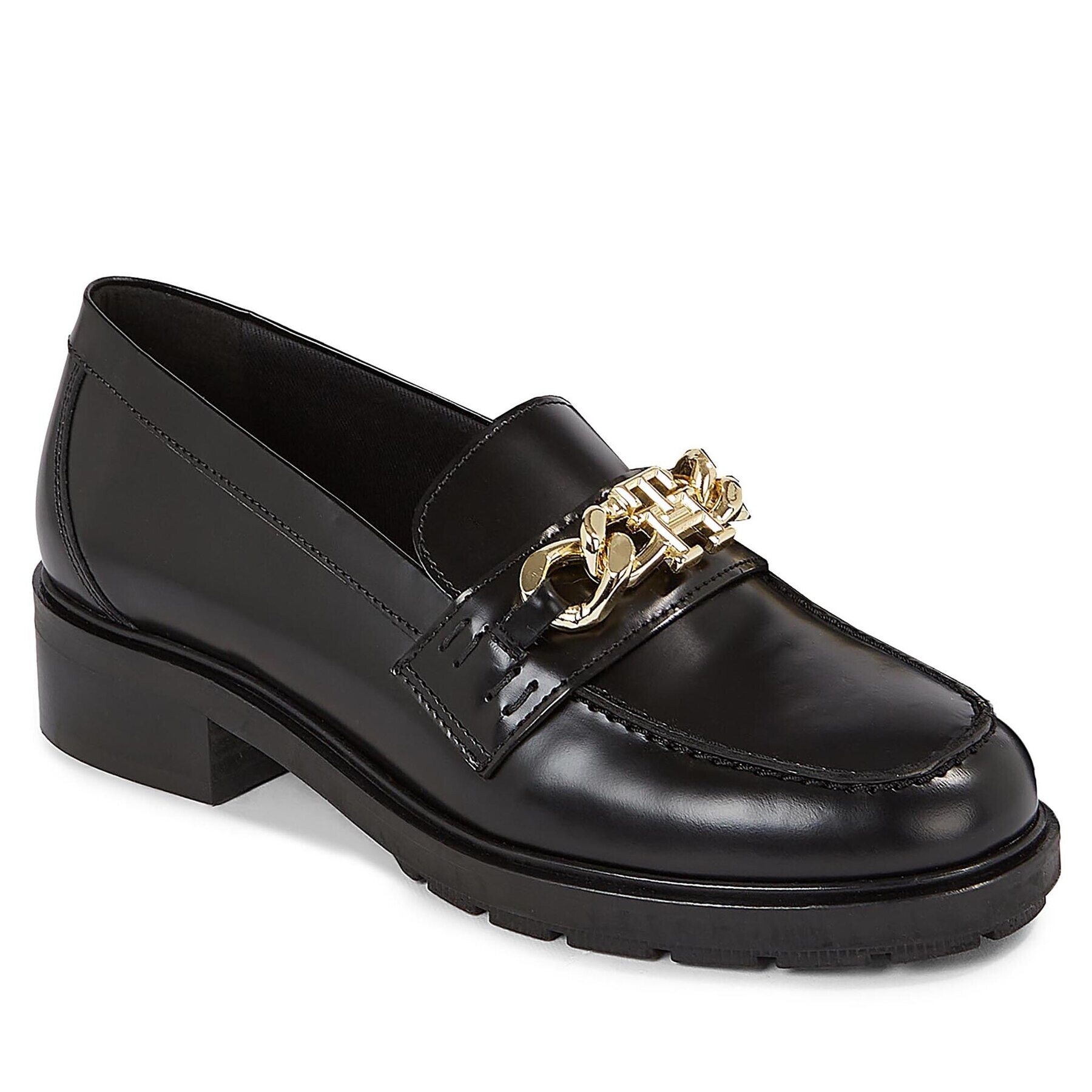 Tommy Hilfiger Loafers Th Chain Loafer FW0FW07517 Čierna - Pepit.sk