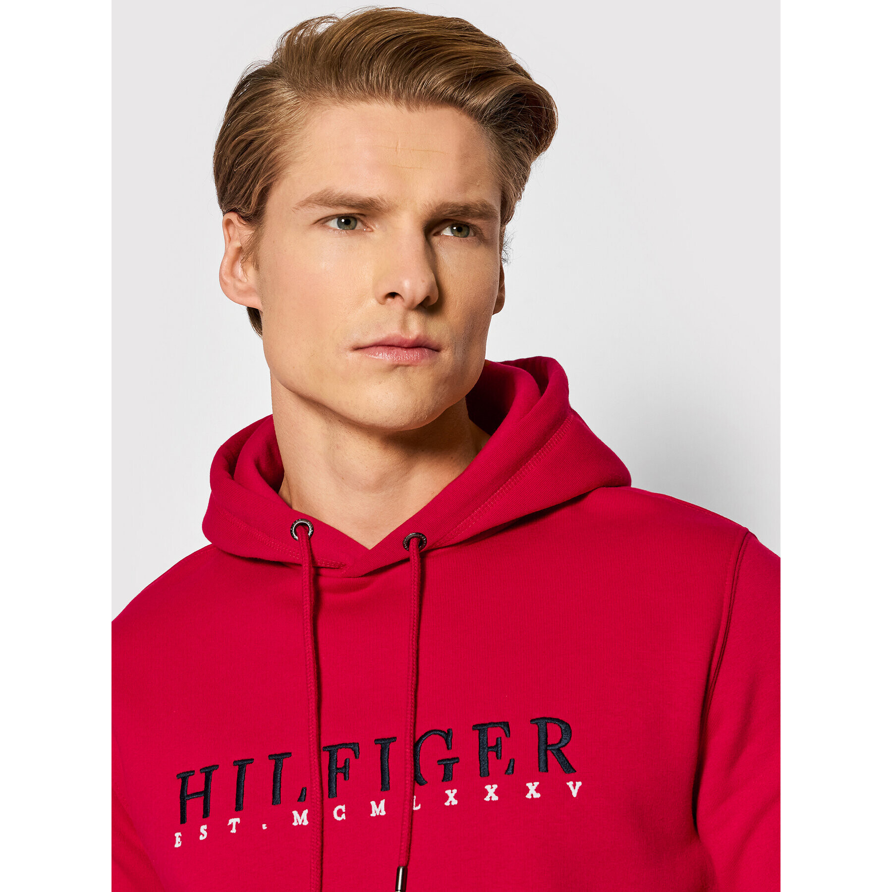 Tommy Hilfiger Mikina Corp Graphic MW0MW22204 Červená Regular Fit - Pepit.sk