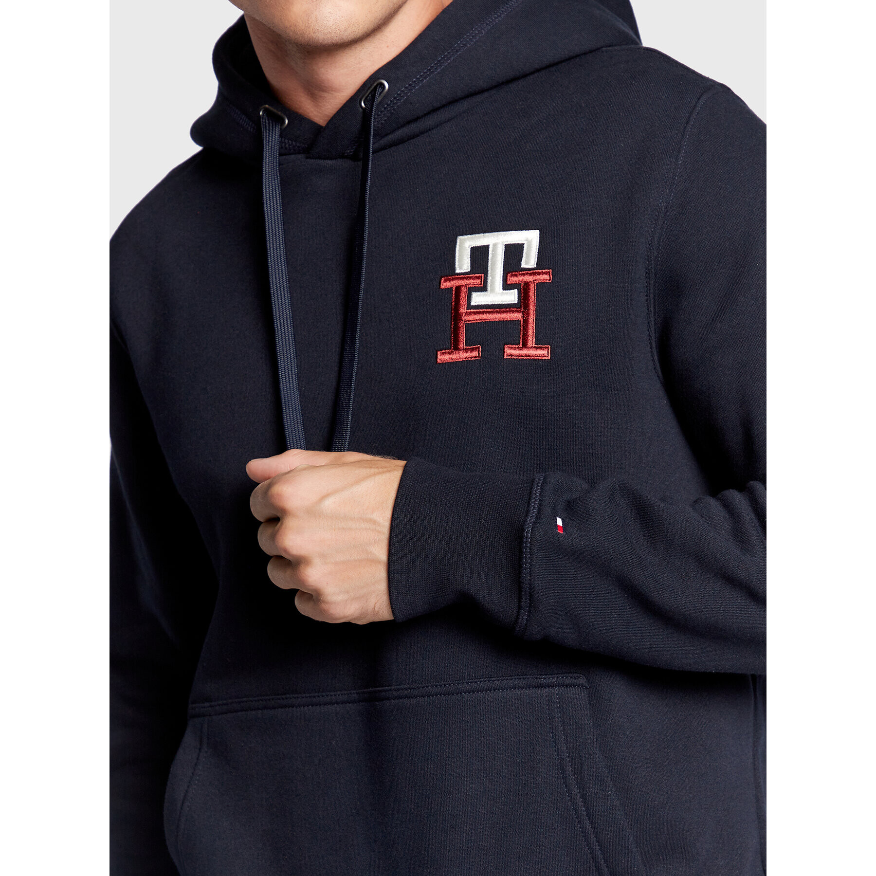 Tommy Hilfiger Mikina Essential Monogram MW0MW28677 Tmavomodrá Regular Fit - Pepit.sk