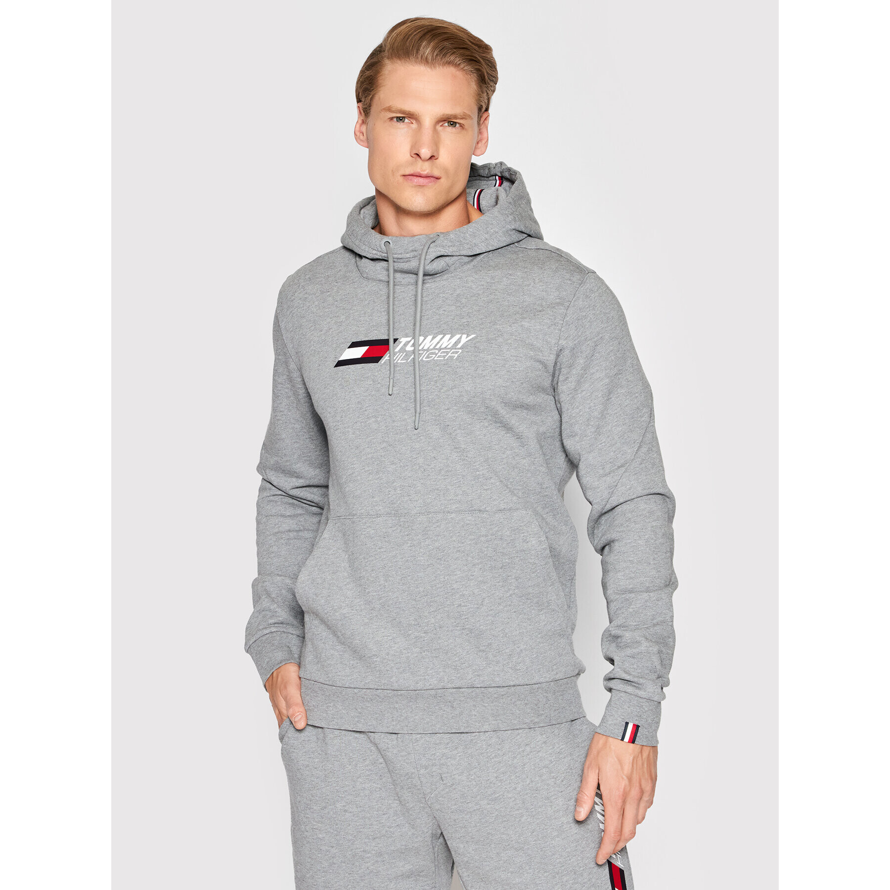 Tommy Hilfiger Mikina Essentials MW0MW22742 Sivá Regular Fit - Pepit.sk