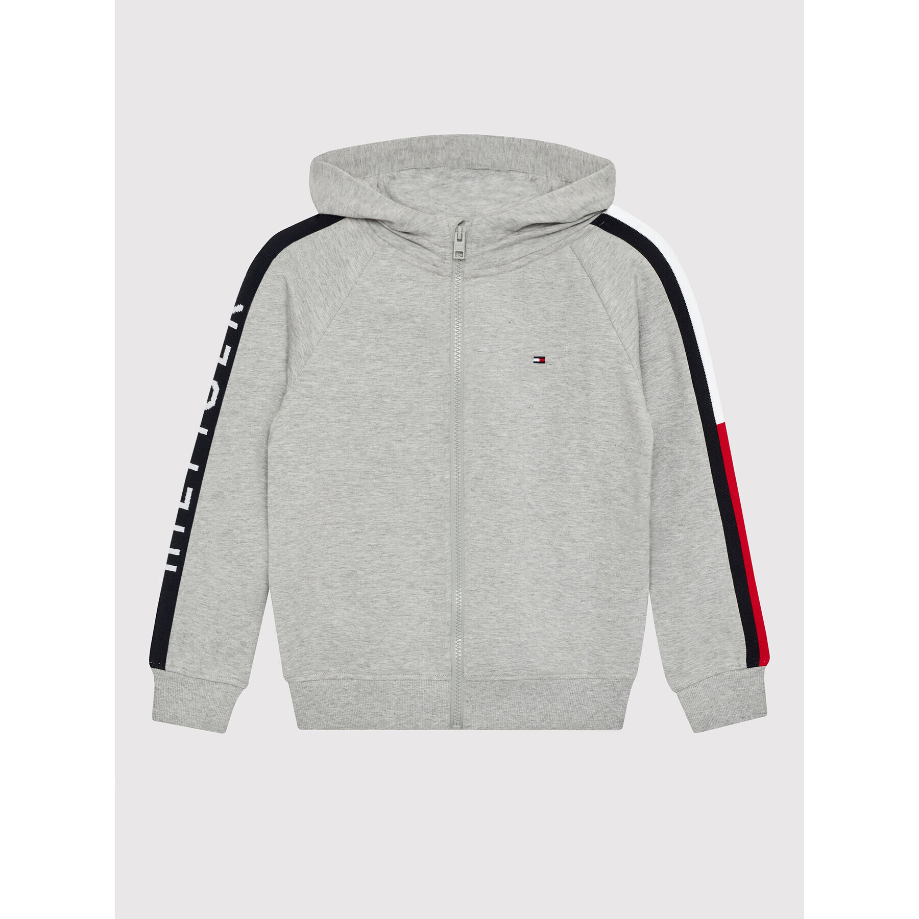 Tommy Hilfiger Mikina Flag KB0KB07651 Sivá Regular Fit - Pepit.sk