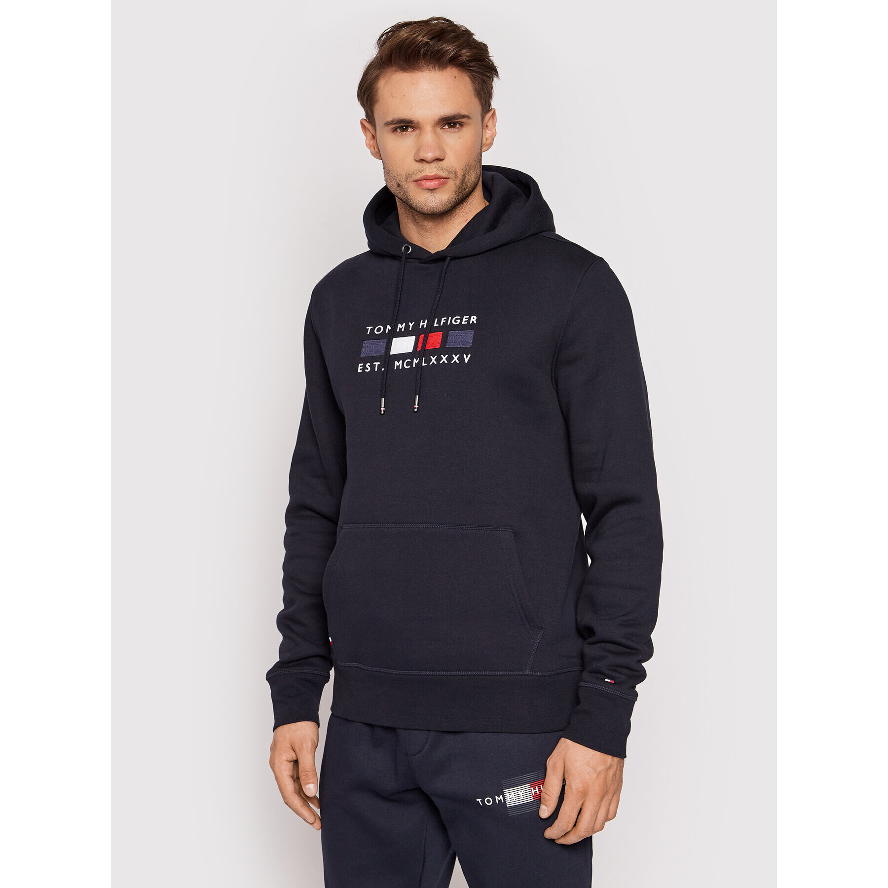 Tommy Hilfiger Mikina Four Flags MW0MW20132 Tmavomodrá Regular Fit - Pepit.sk