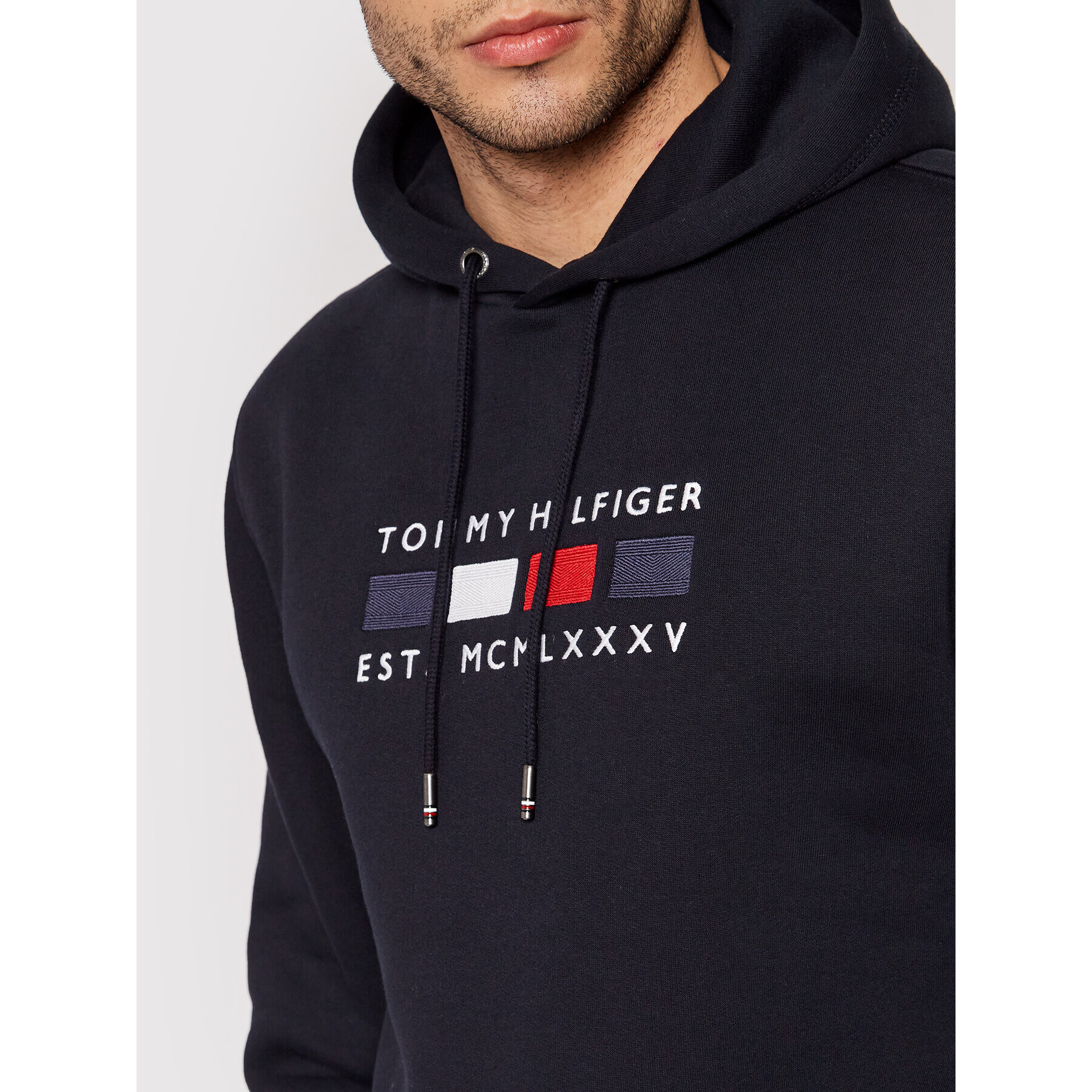 Tommy Hilfiger Mikina Four Flags MW0MW20132 Tmavomodrá Regular Fit - Pepit.sk