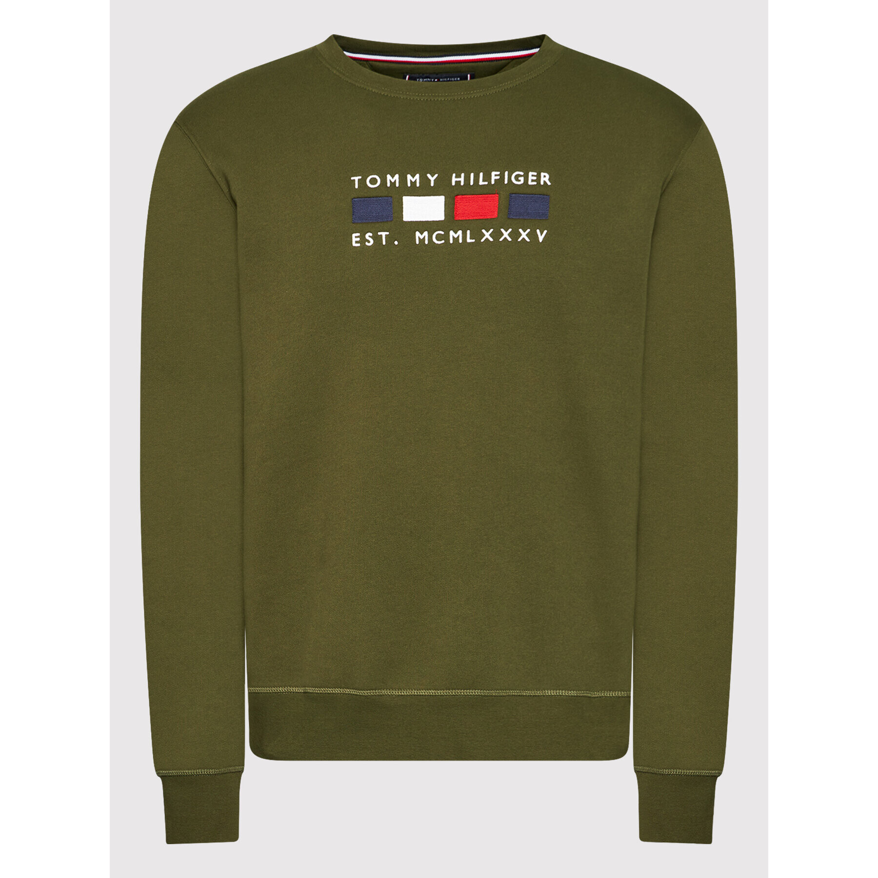 Tommy Hilfiger Mikina Four Flags MW0MW20133 Zelená Regular Fit - Pepit.sk