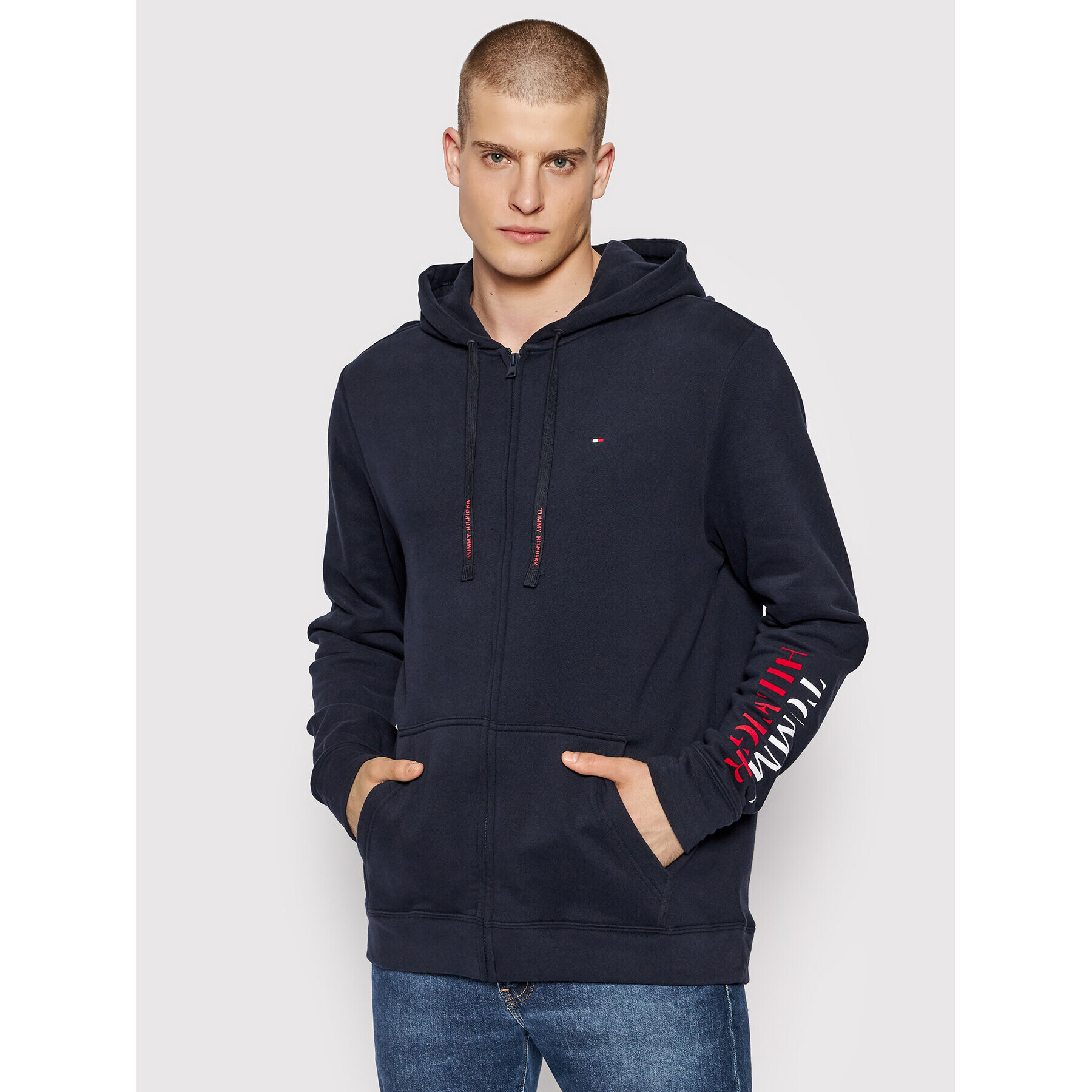 Tommy Hilfiger Mikina Fz UM0UM02371 Tmavomodrá Regular Fit - Pepit.sk