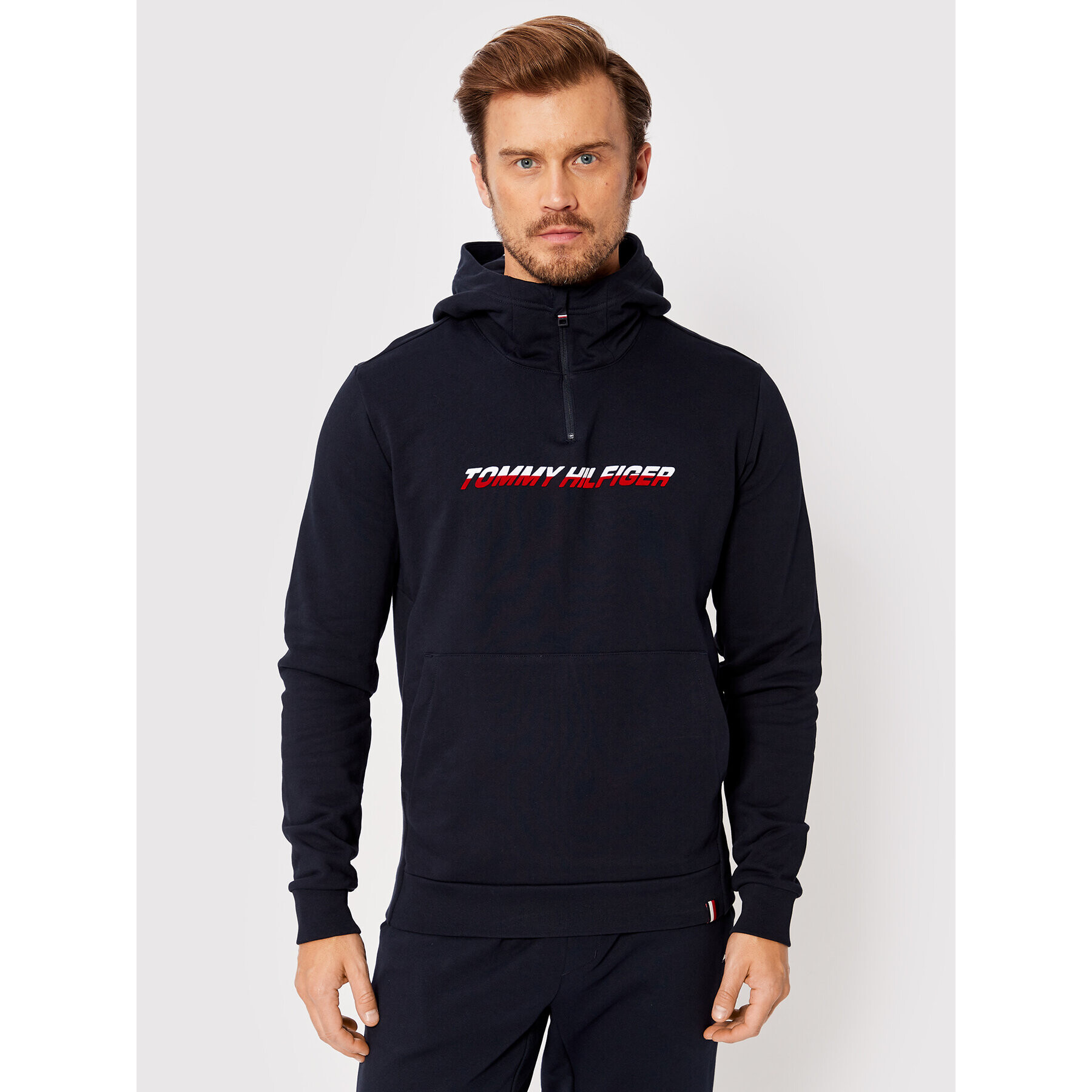 Tommy Hilfiger Mikina Graphic MW0MW22709 Tmavomodrá Regular Fit - Pepit.sk