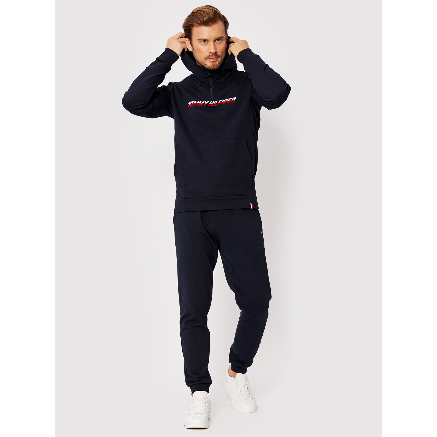 Tommy Hilfiger Mikina Graphic MW0MW22709 Tmavomodrá Regular Fit - Pepit.sk