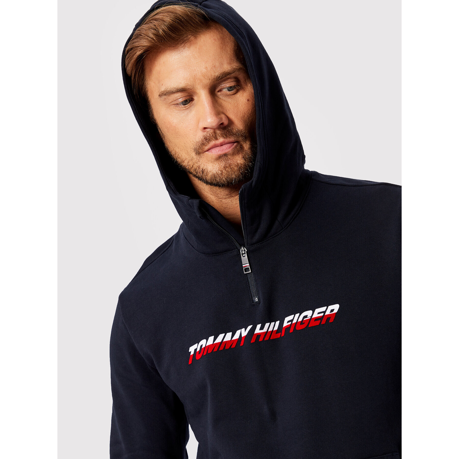 Tommy Hilfiger Mikina Graphic MW0MW22709 Tmavomodrá Regular Fit - Pepit.sk