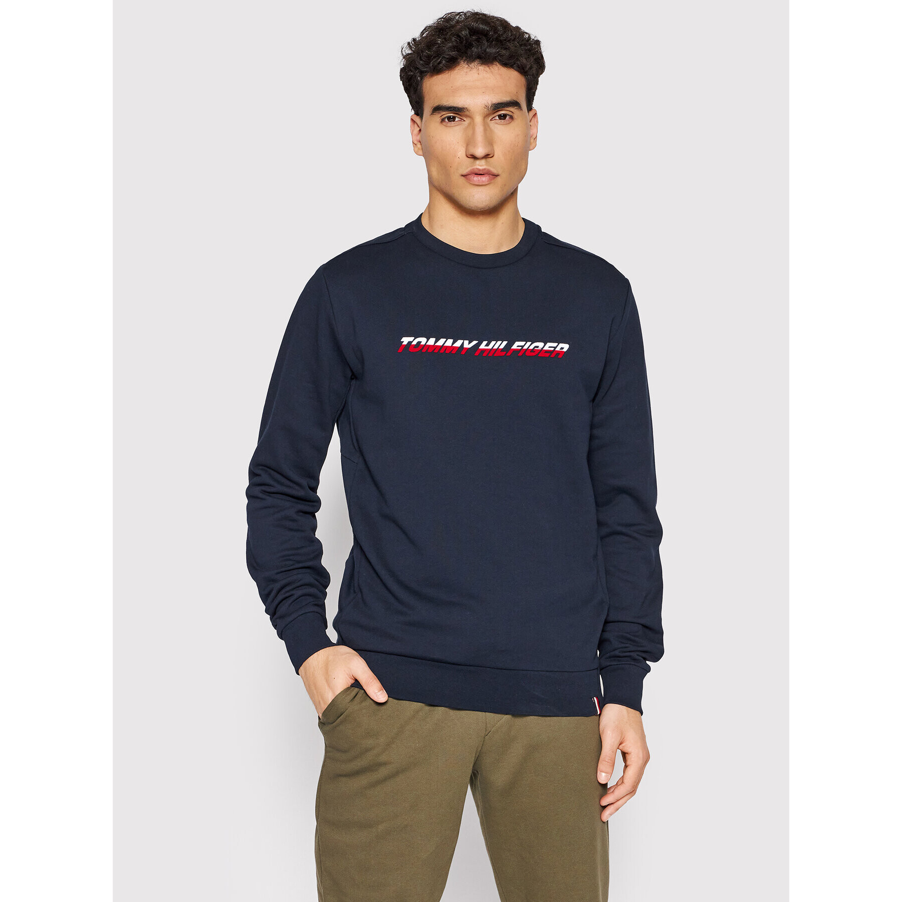 Tommy Hilfiger Mikina Graphic MW0MW22711 Tmavomodrá Regular Fit - Pepit.sk