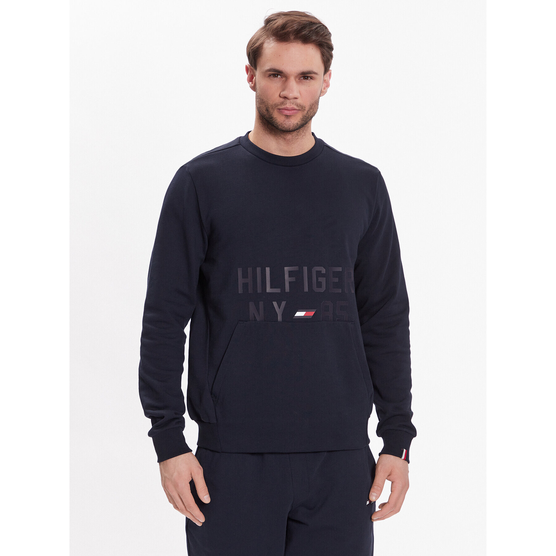 Tommy Hilfiger Mikina Graphic MW0MW30399 Tmavomodrá Regular Fit - Pepit.sk