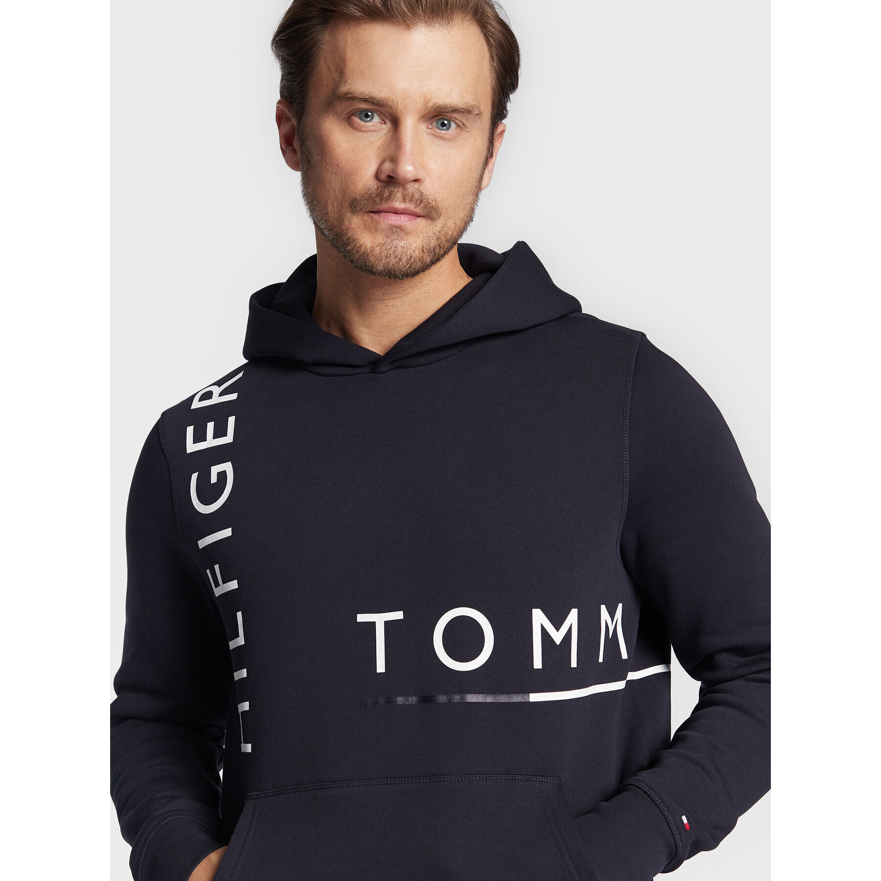 Tommy Hilfiger Mikina Graphic Off Placement MW0MW28760 Tmavomodrá Regular Fit - Pepit.sk