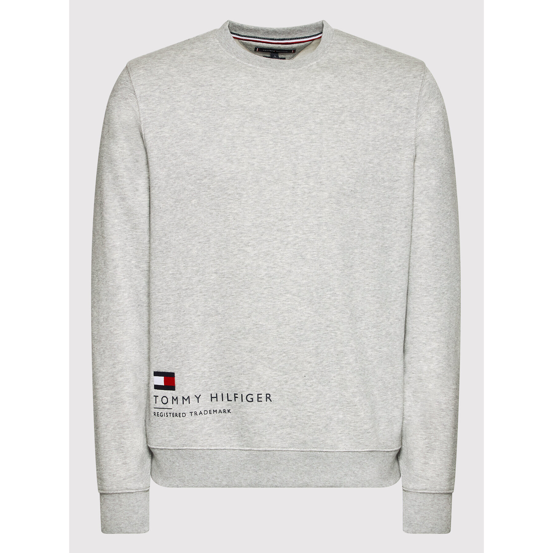 Tommy Hilfiger Mikina Hem Placement MW0MW25068 Sivá Regular Fit - Pepit.sk